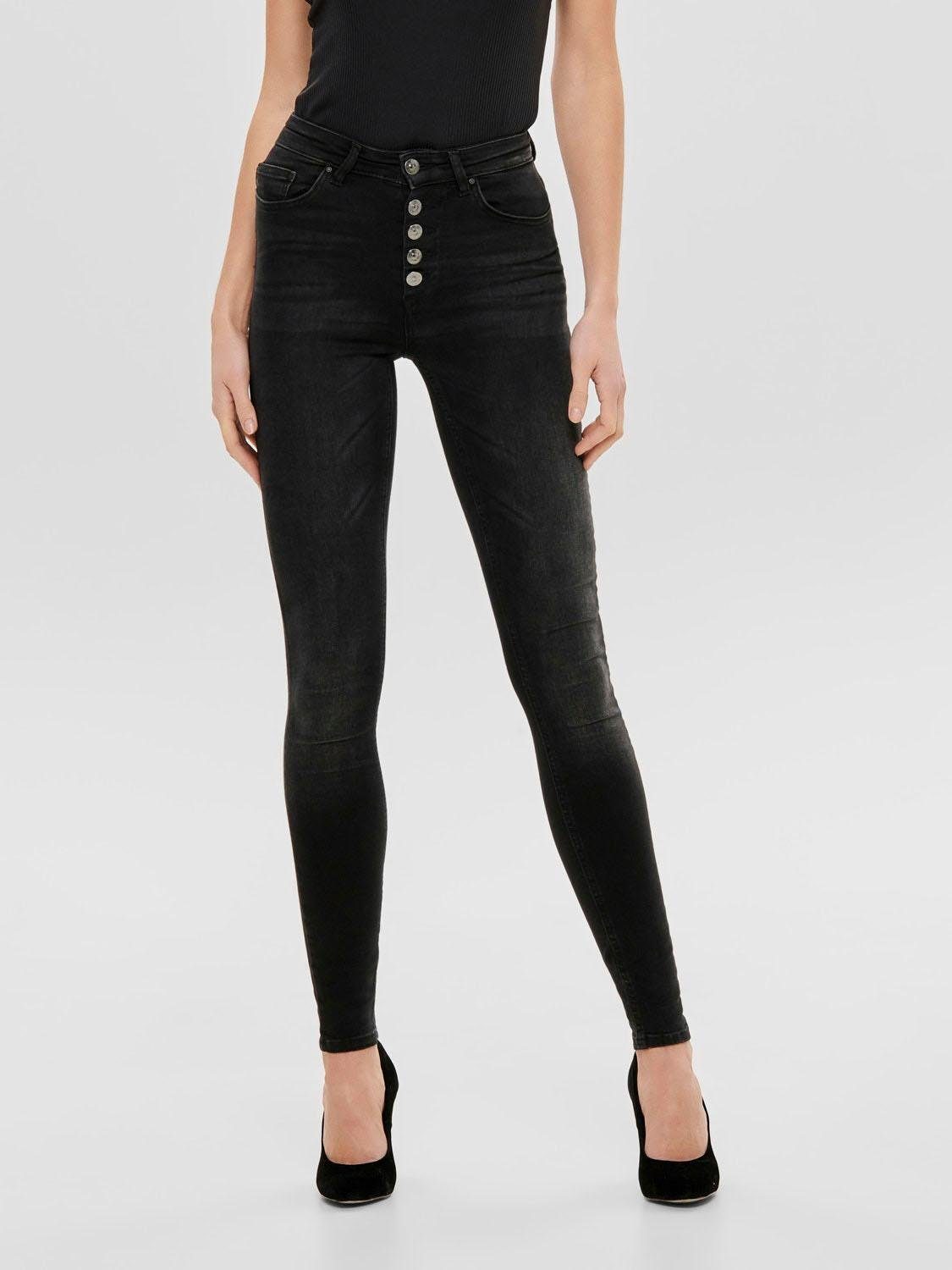 Only HighwaistJeans »BLUSH BUTTON«, Coole Skinny Jeans von ONLY