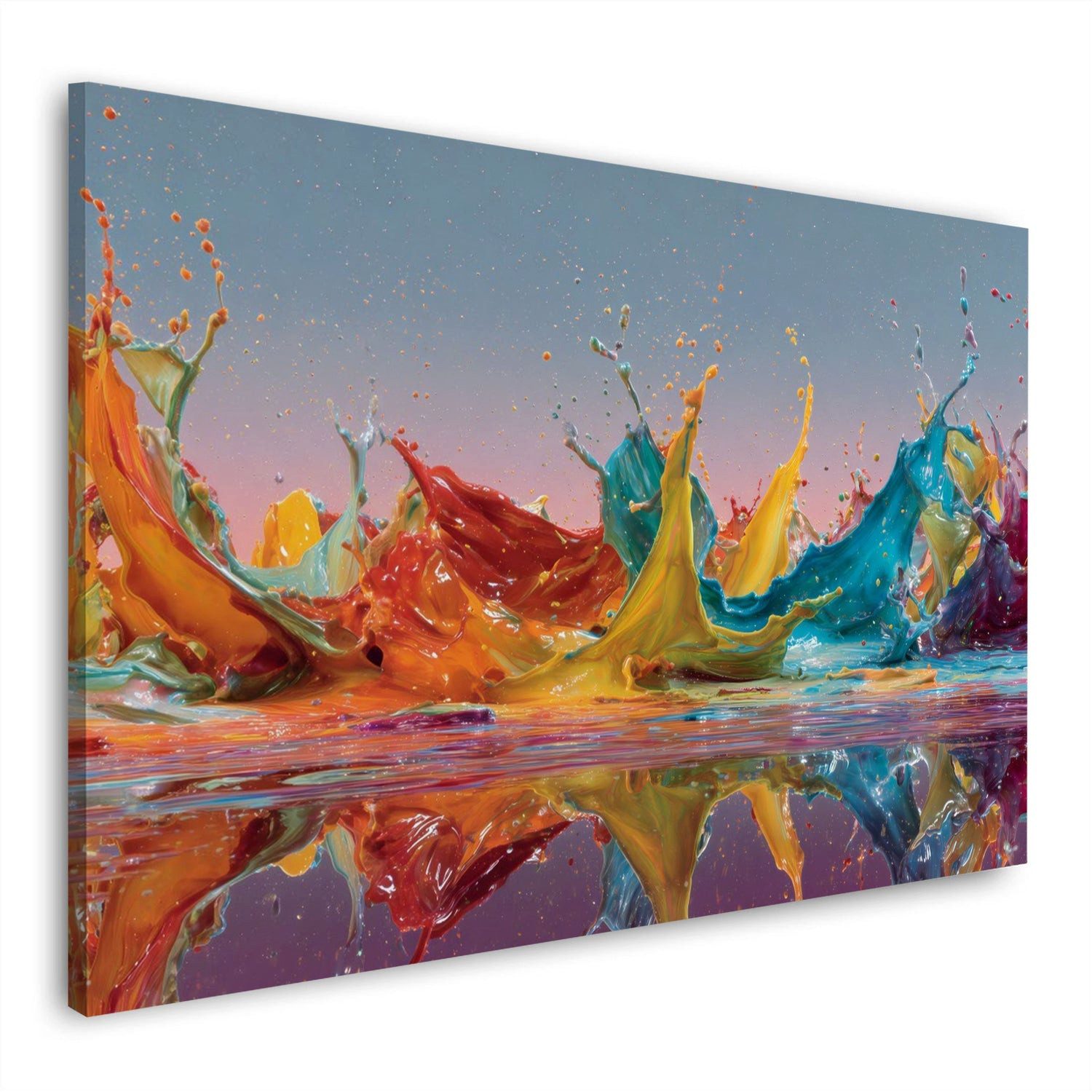 Artedinoi Leinwandbild Abstrakte Farbspritzer flüssig Pop Art Wandbild Leinwandbild Kunstdruc, Flüssige Farbspritzer, abstrakt
