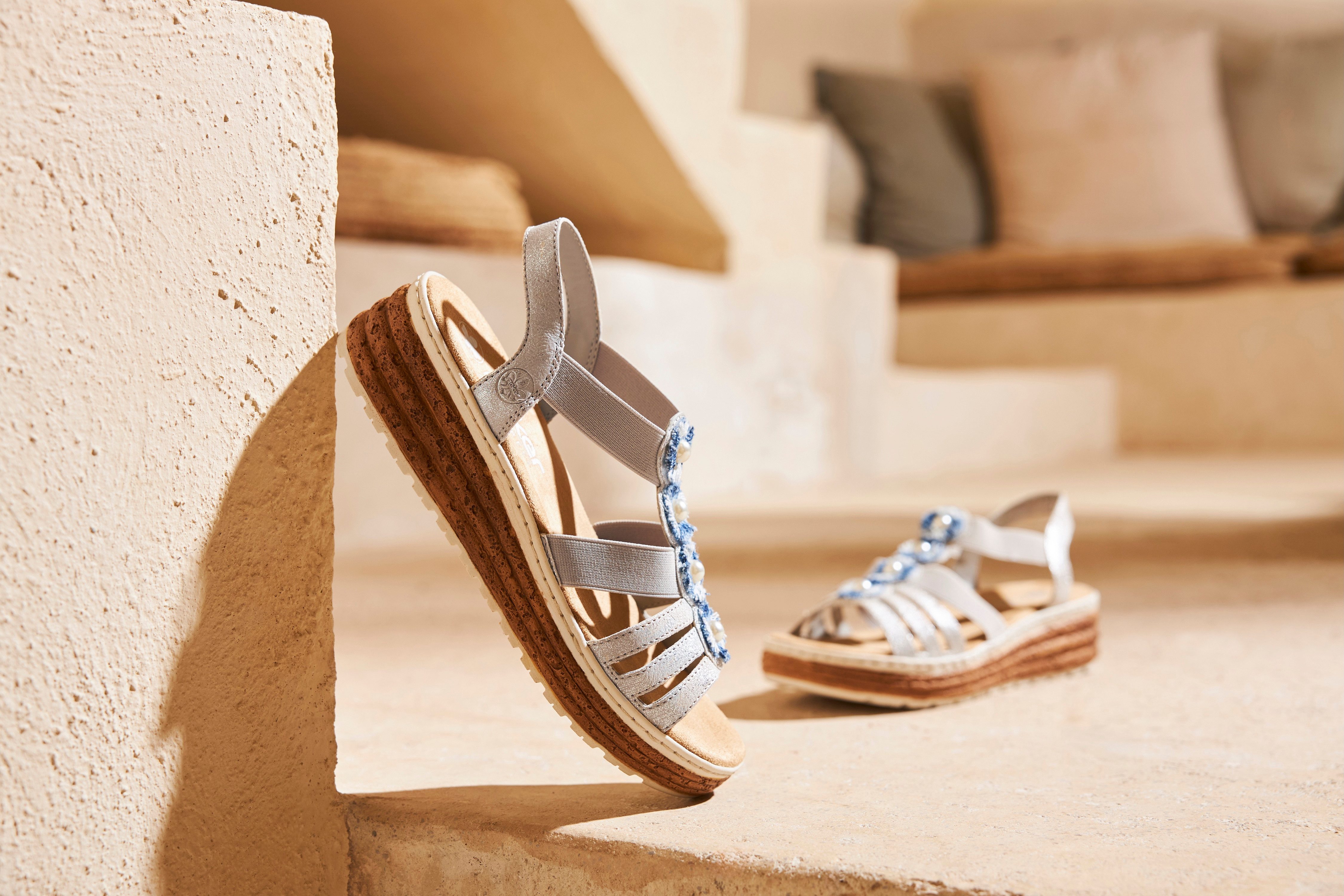 Rieker Plateausandale Sandalette, Sommerschuh, Schlupfschuh mit günstig online kaufen