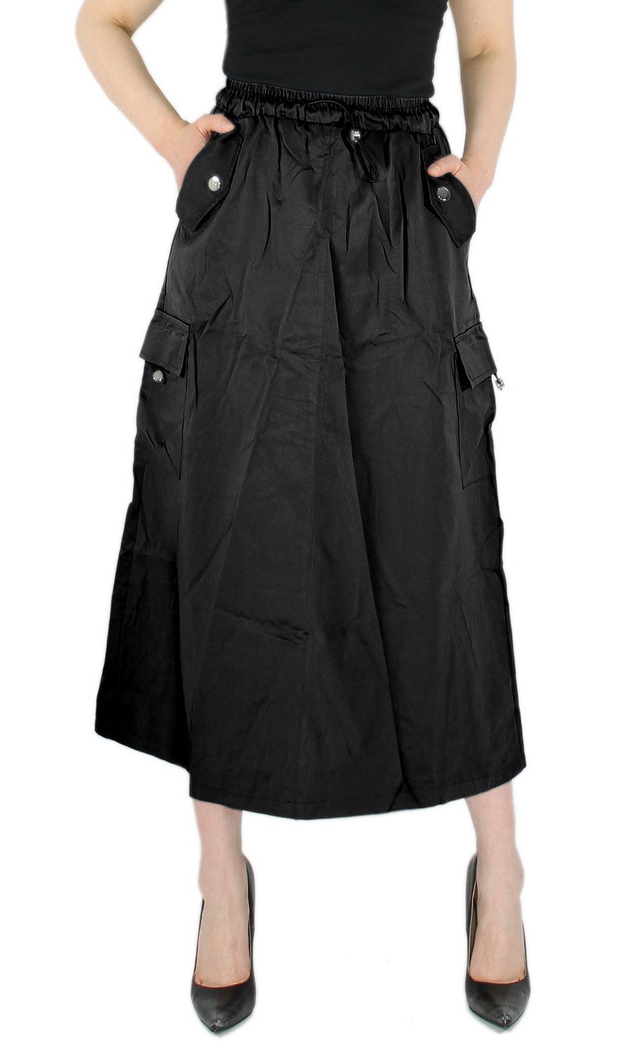 dy_mode Cargorock Trendiger Damen-Midi-Rock mit Taschen günstig online kaufen