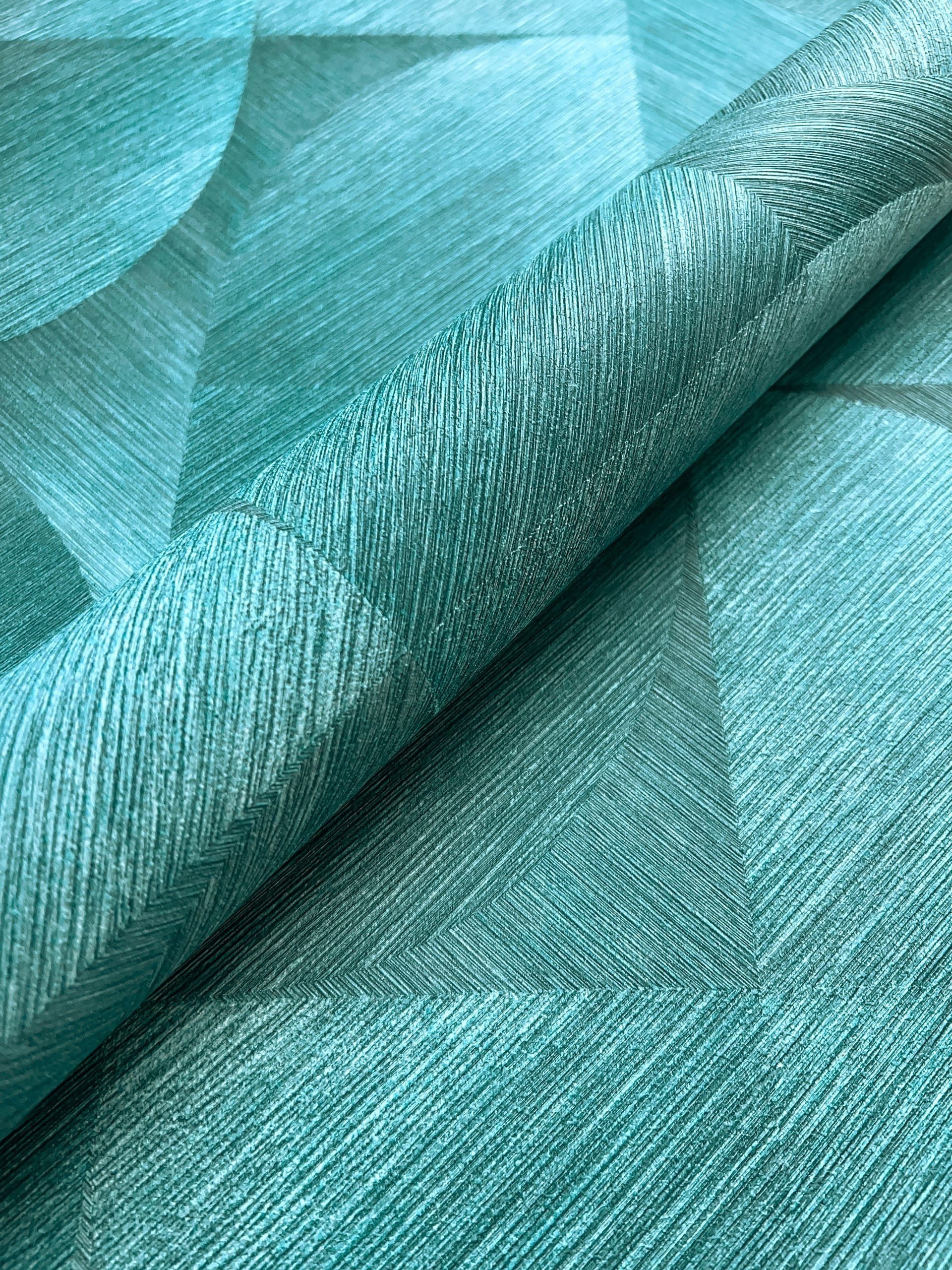 Newroom Vliestapete, Blau Tapete Modern Muster - Mustertapete Retro Petrol günstig online kaufen