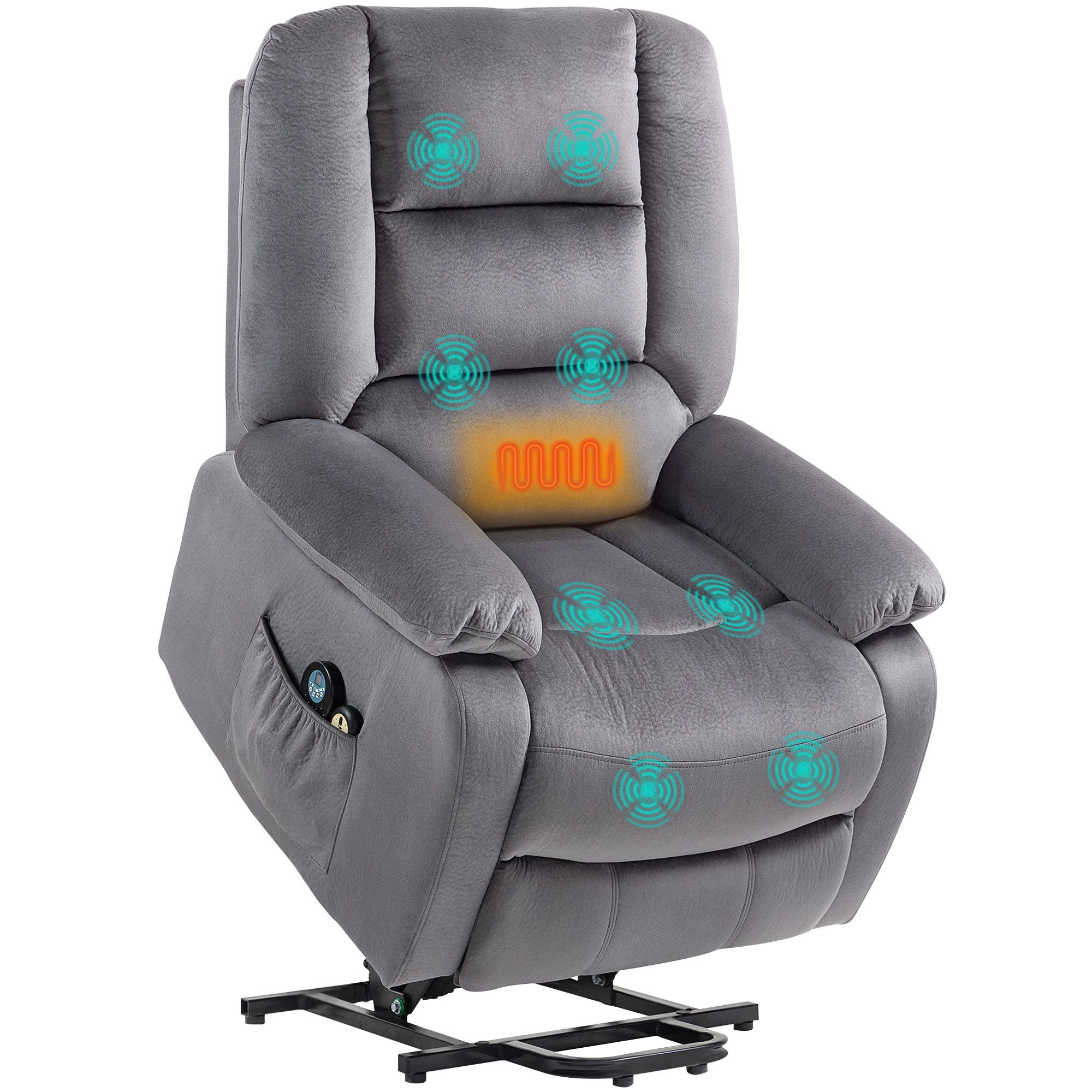 HOMCOM Relaxsessel Fernsehsessel mit Aufstehhilfe (Massagesessel günstig online kaufen