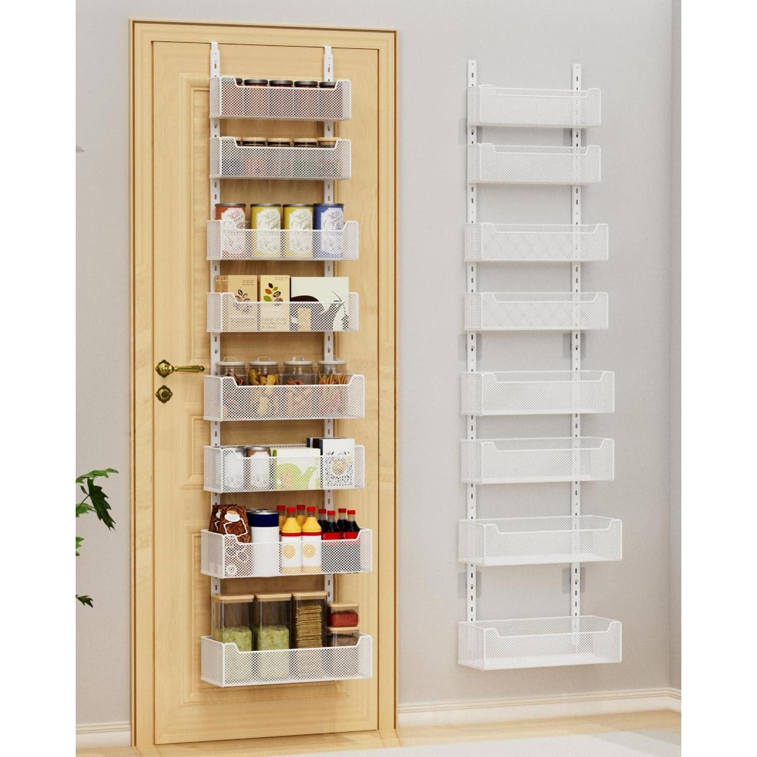 LuxusKollektion Türregal Tür-Organizer 5 Körbe weiß, 1-tlg.