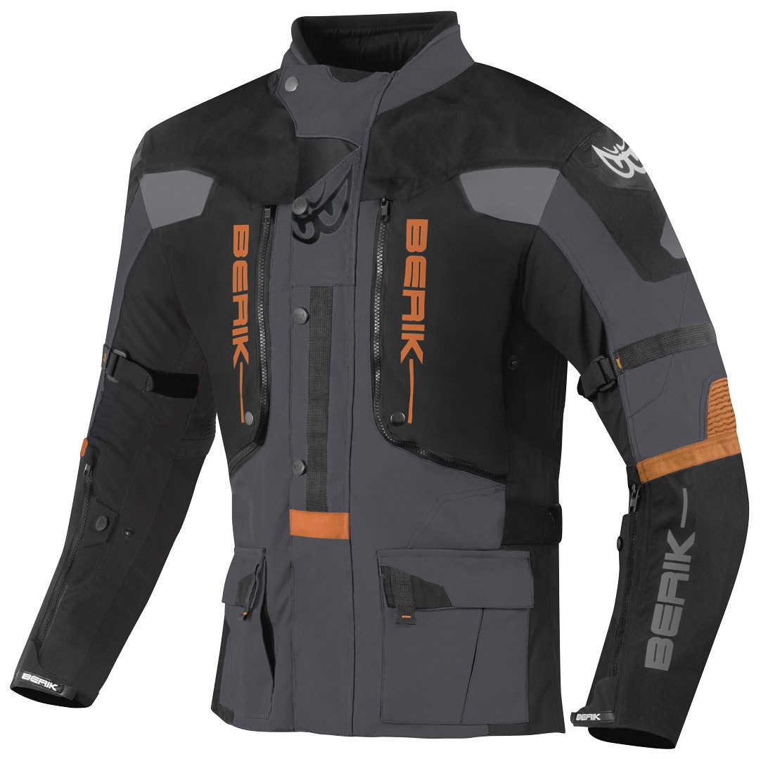 Berik Motorradjacke Dakota wasserdichte 3in1 Motorrad Textiljacke Verbindungsreißverschluss,Ellenbogenprotektoren enthalten,herausn