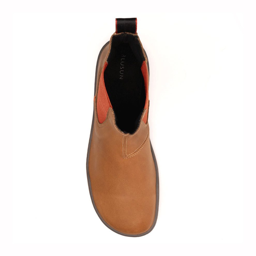 BLUSUN BLSN-300W cognac Barfußschuh (1 Paar, flexible Barfußsohle) Leder