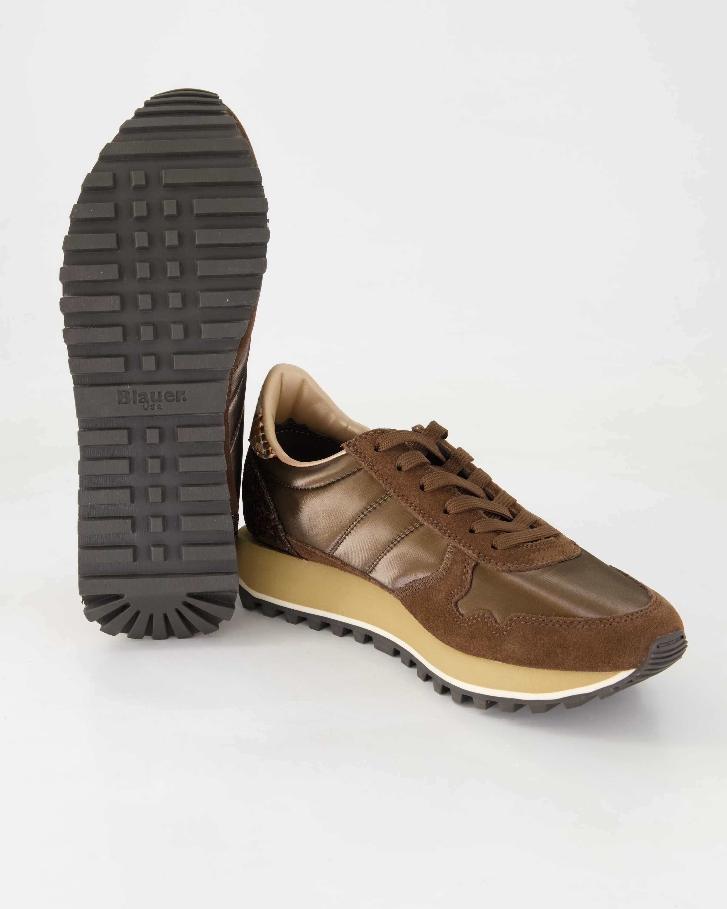Blauer Millen03 Schnürschuh Obermaterial: Leder und Textil