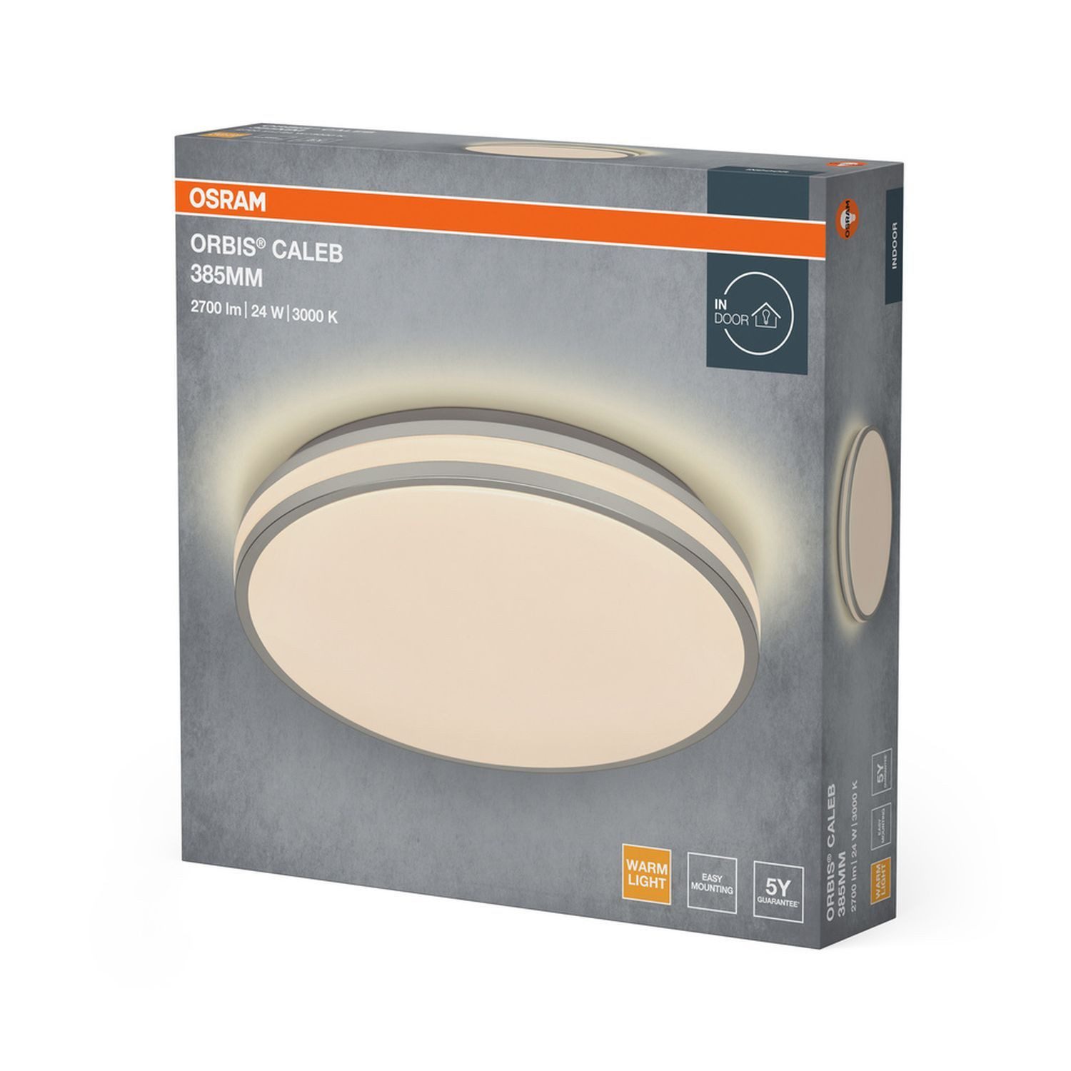 Licht-Erlebnisse Deckenleuchte ZARESIN, LED fest integriert, Warmweiß, LED D: 38.5 cm rund 3000 K 1450 lm Modern
