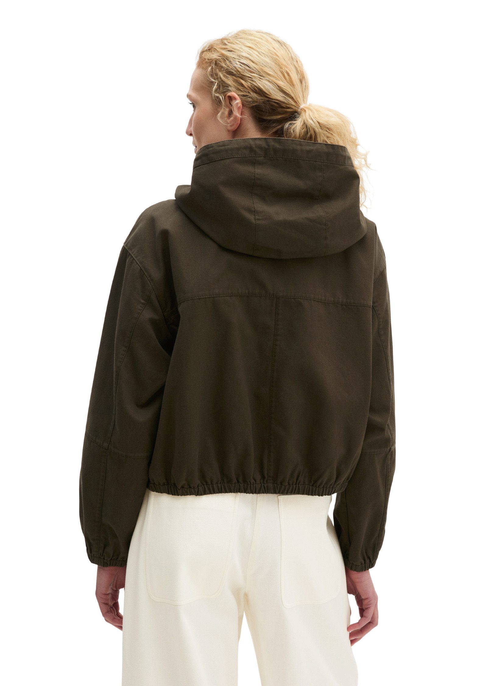 Marc O'Polo Outdoorjacke aus gepeachtem Baumwoll-Canvas