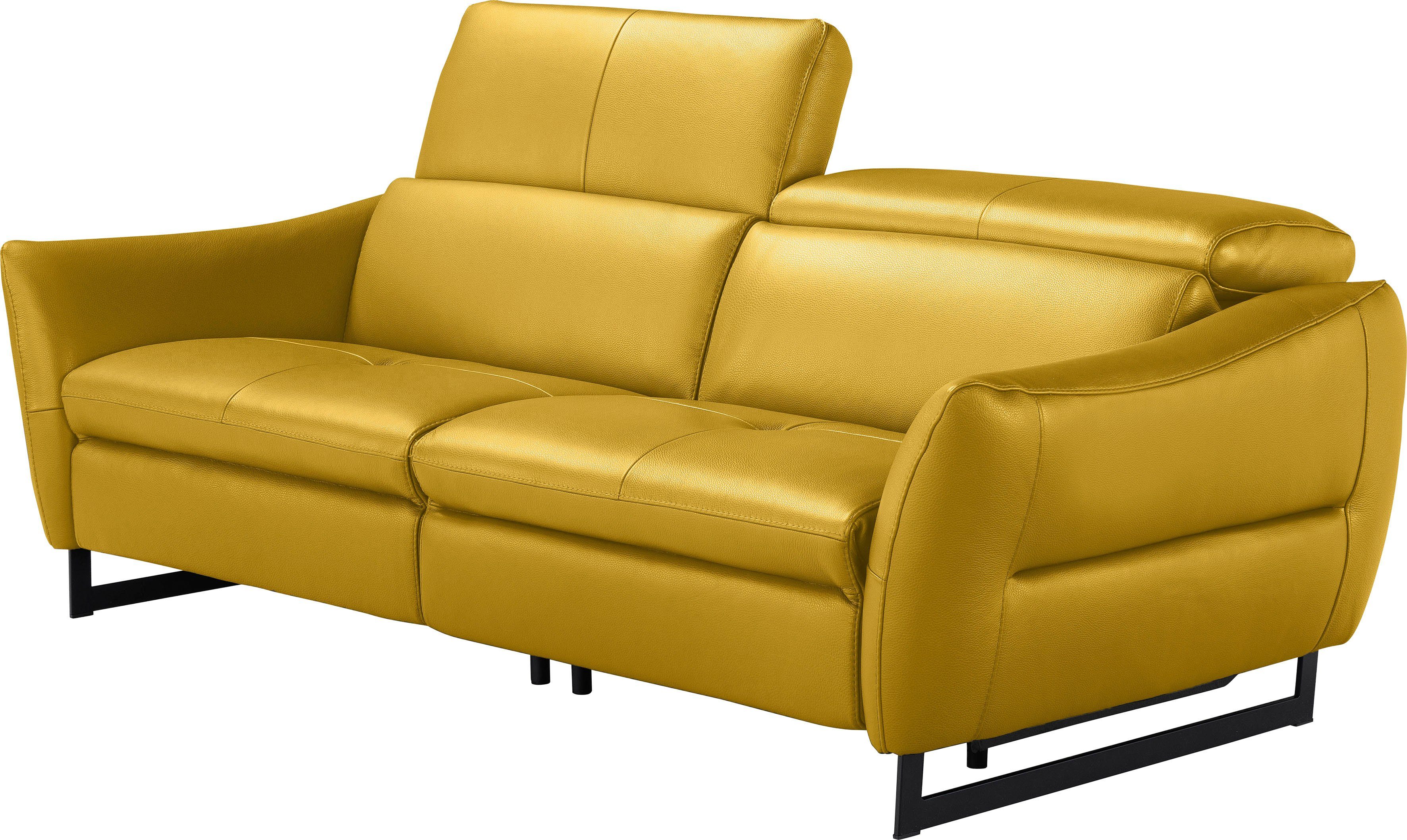 Egoitaliano 2,5-Sitzer Dafne, elegantes Designsofa mit hohem Sitzkomfort, wahlw. mit elektrischer Relaxfunktion, Kopfteile manuell verstellbar