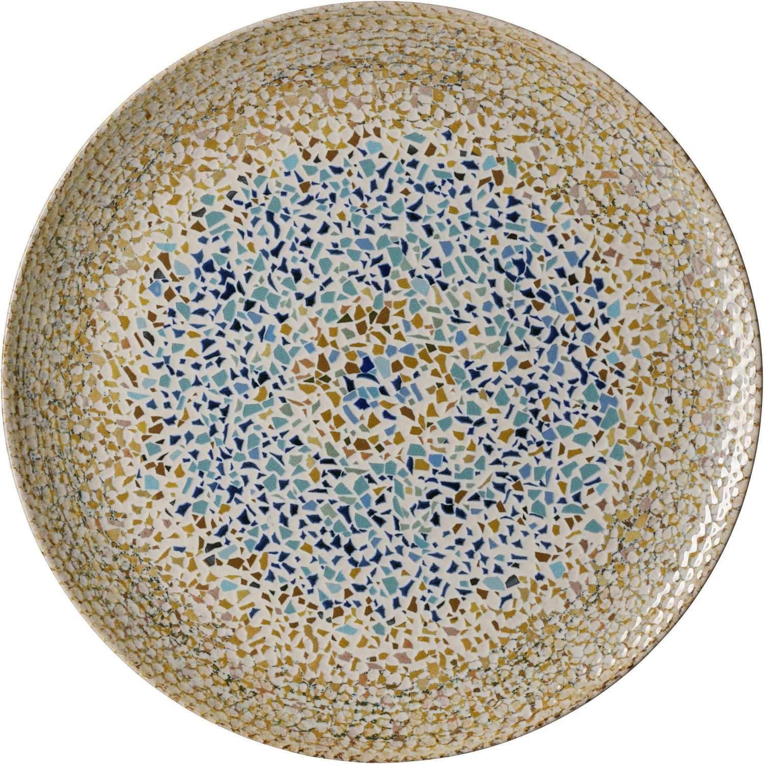 Ritzenhoff & Breker Speiseteller Rimini Sand Mosaik Teller 32 cm, (1 St), Spülmaschinengeeignet