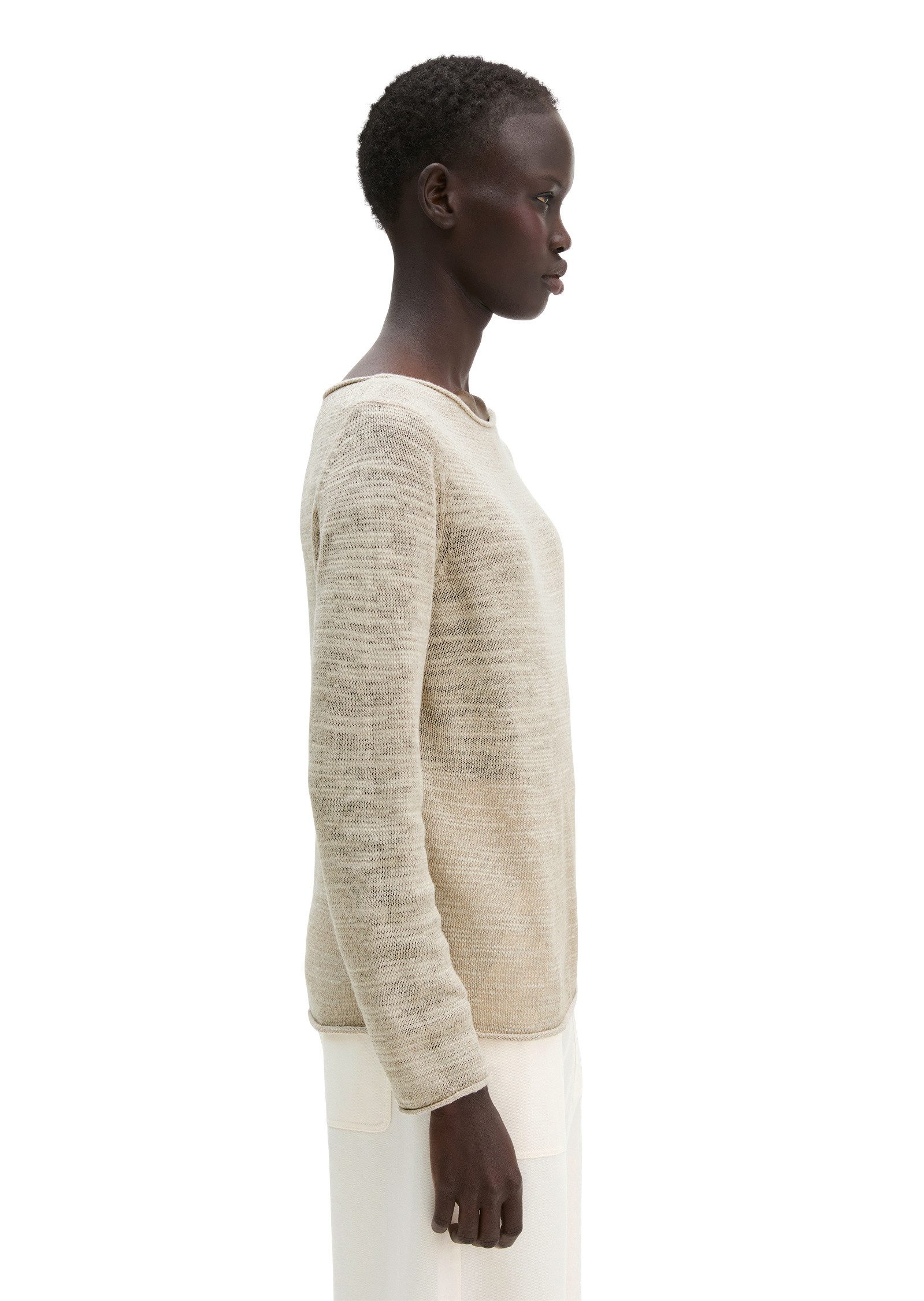 Marc O'Polo Strickpullover aus Leinen-Baumwolle-Mix