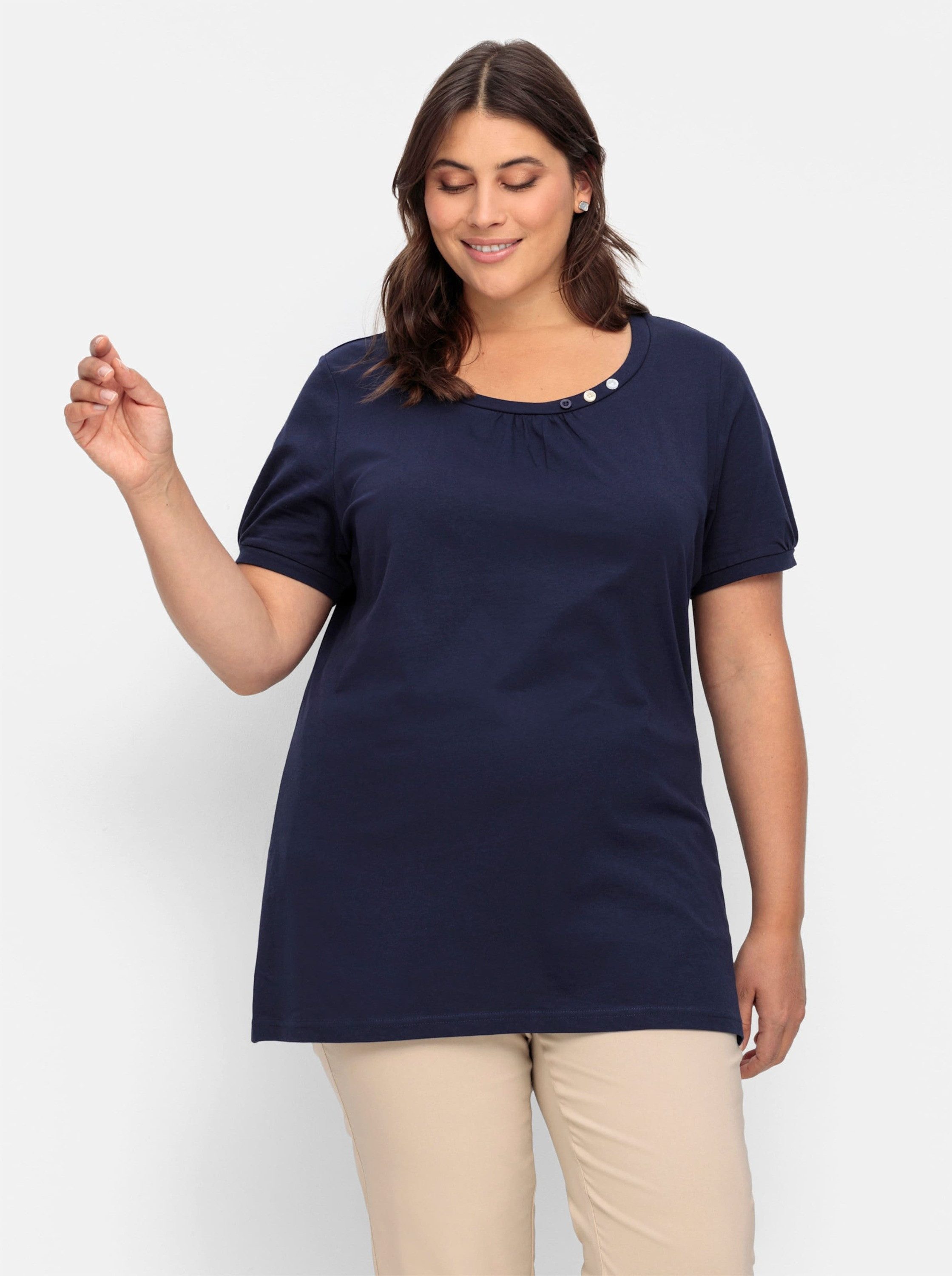 Sieh an! T-Shirt Longshirt Kurzarm – Bild 3 von 4