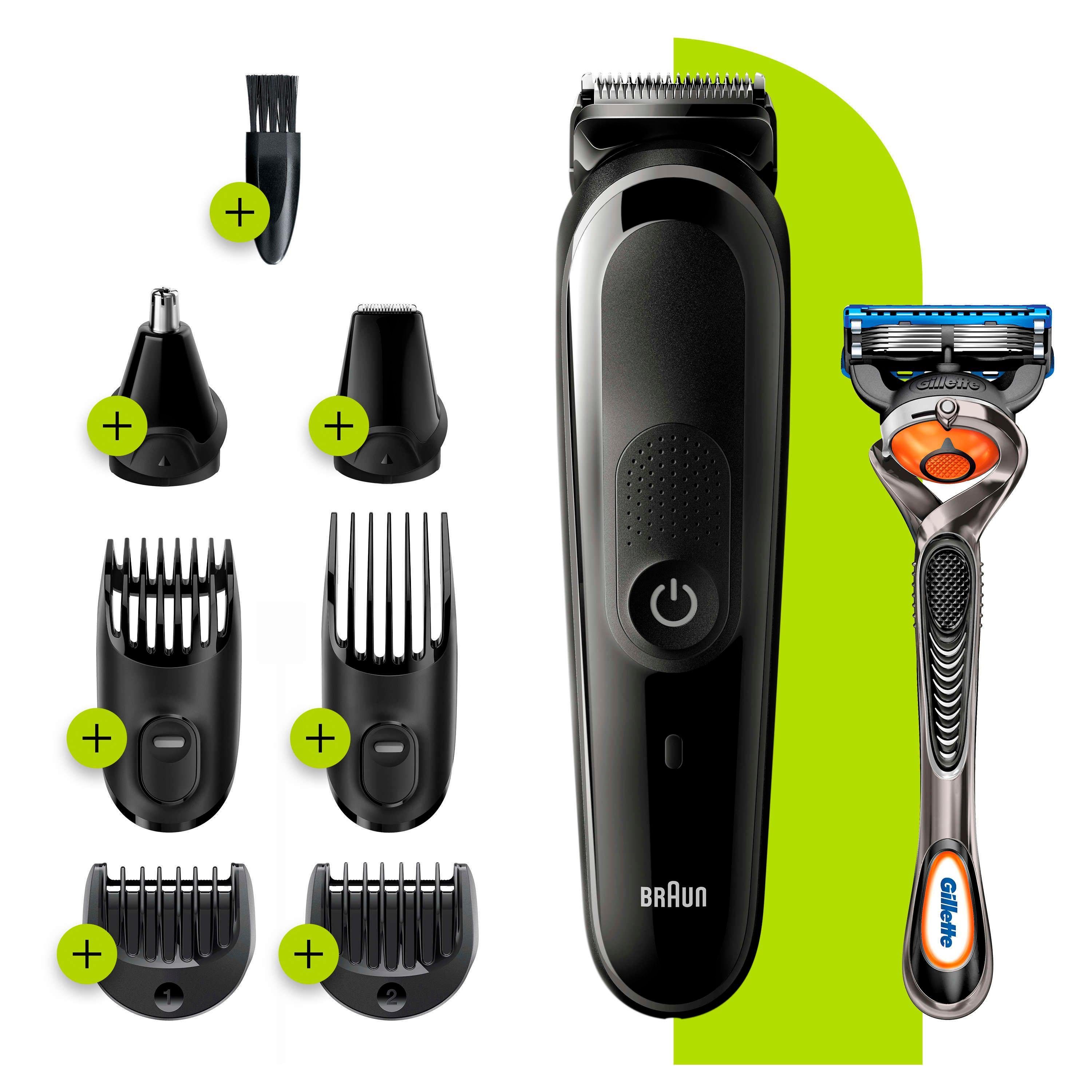 Braun Multifunktionstrimmer 8-in-1 Multi-Grooming-Kit 5 MGK5260,  Gesichtshaartrimmer, Barttrimmer und Haarschneider für Herre