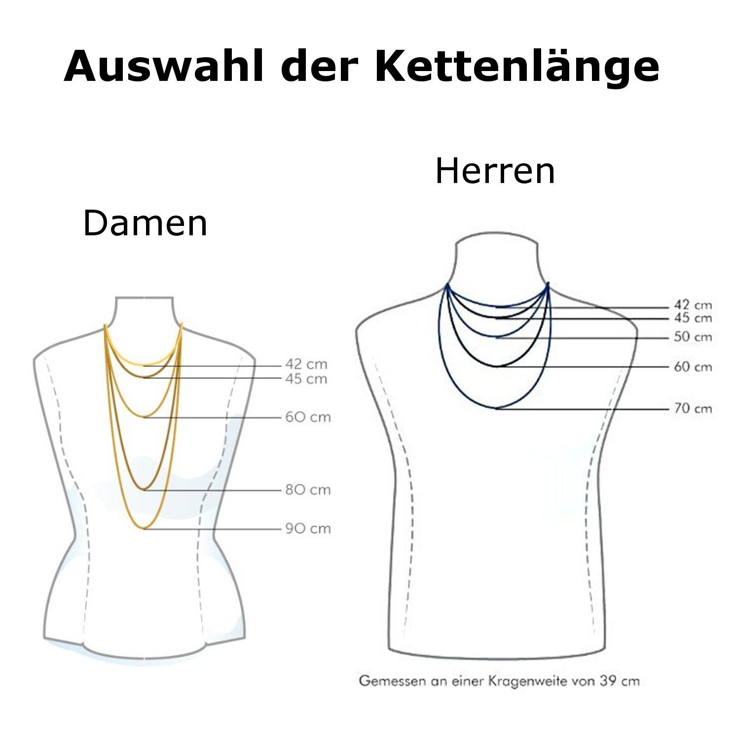 Karabinerverschluss Lederband Made aus in 2 Farbe mm wählbar, / Germany Länge mit Kette Edelstahl Auroris braun Echtleder