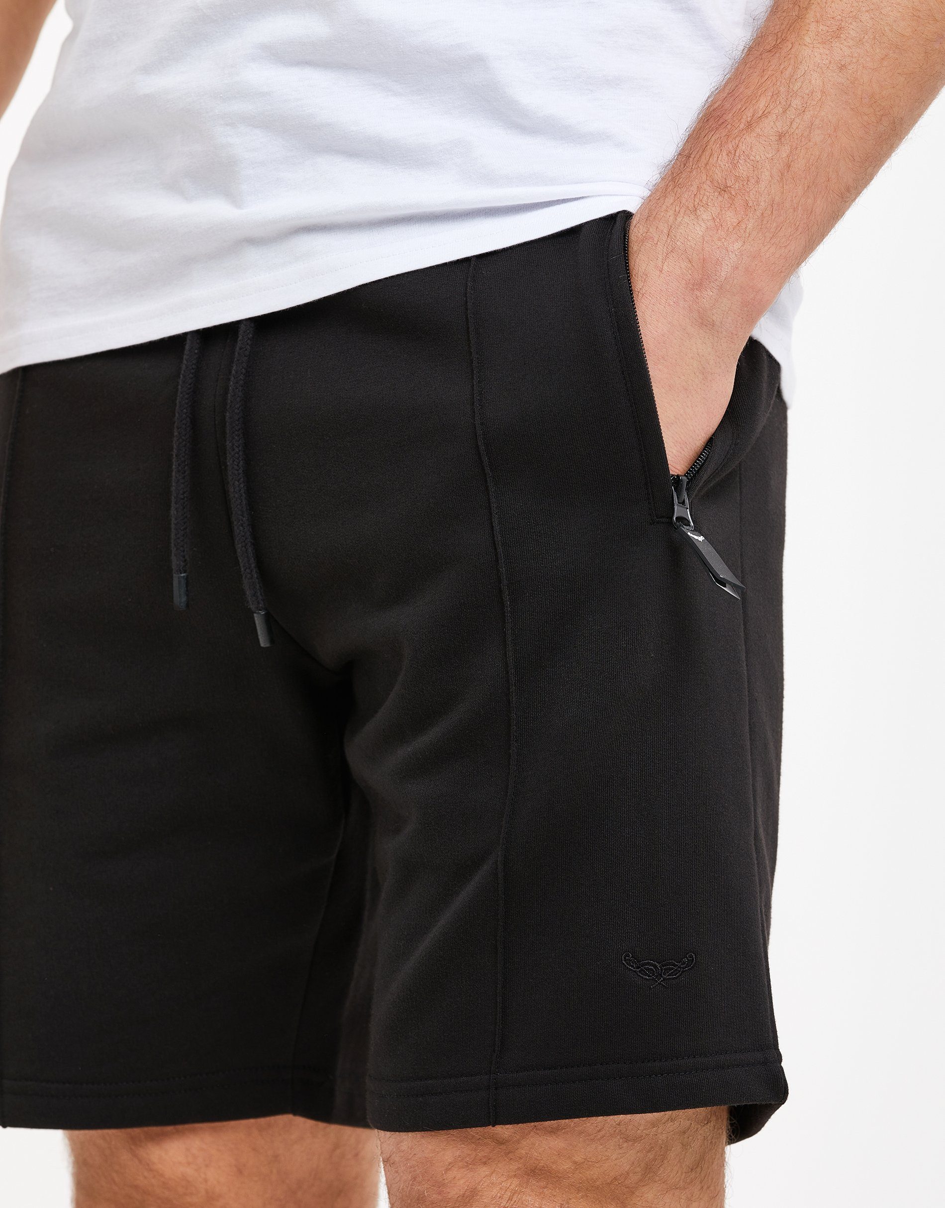 THBWhyte Black Threadbare Sweatshorts