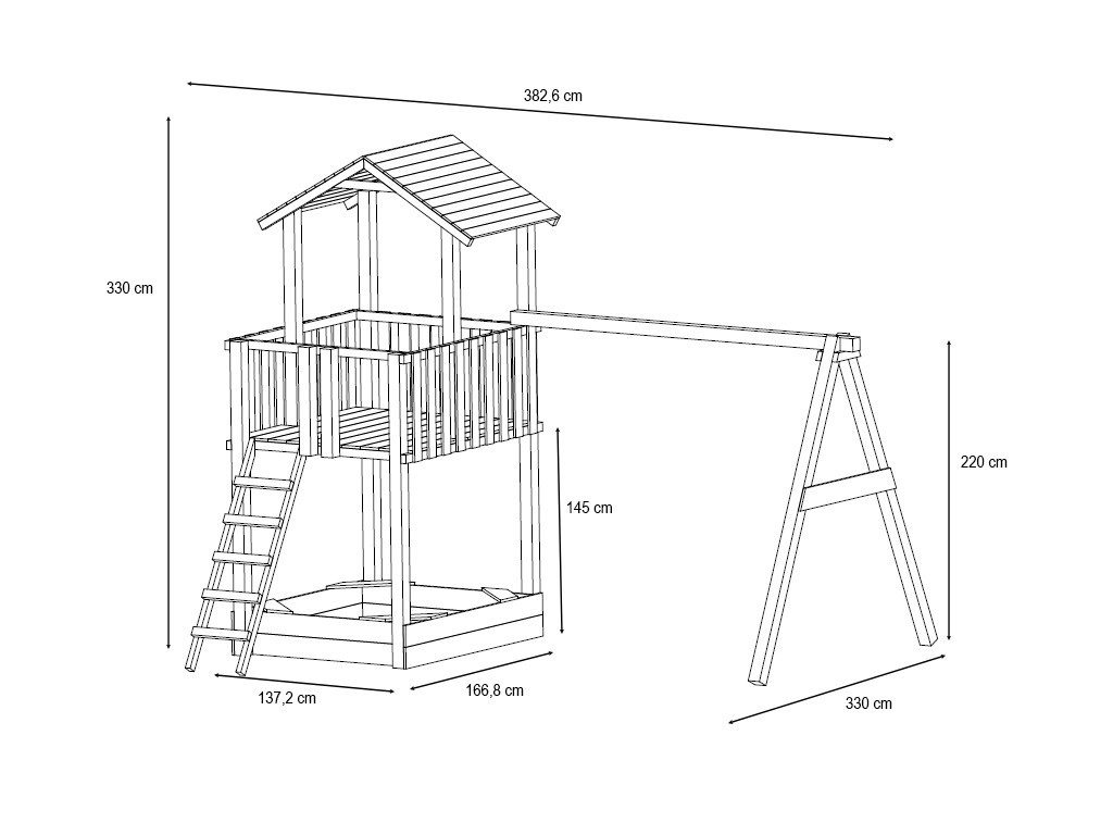 Belladoor Spielturm Belladoor Spielturm Tilly Premium 382×330 cm