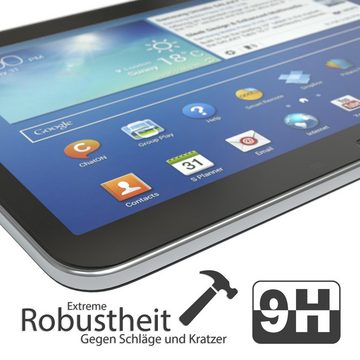 EAZY CASE Schutzfolie Schutzglas für Samsung Galaxy Tab 3 10.1", 10,1 Zoll Panzerglas Displayfolie Tabletschutz Glasfolie Kratzschutz