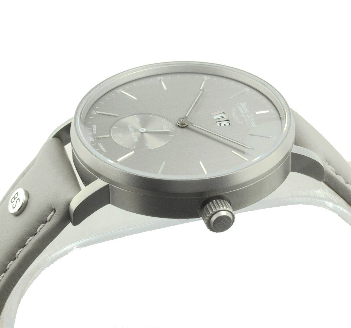 BRUNO SÖHNLE Automatikuhr Herren Uhr Titanium Frankfurt Saphirglas Glasboden – Bild 4 von 5