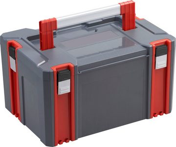 Connex Stapelbox Größe L - 34 Liter Volumen - Individuell erweiterbares System, 80 kg Tragfähigkeit- Stapelbar - robustem Kunststoff