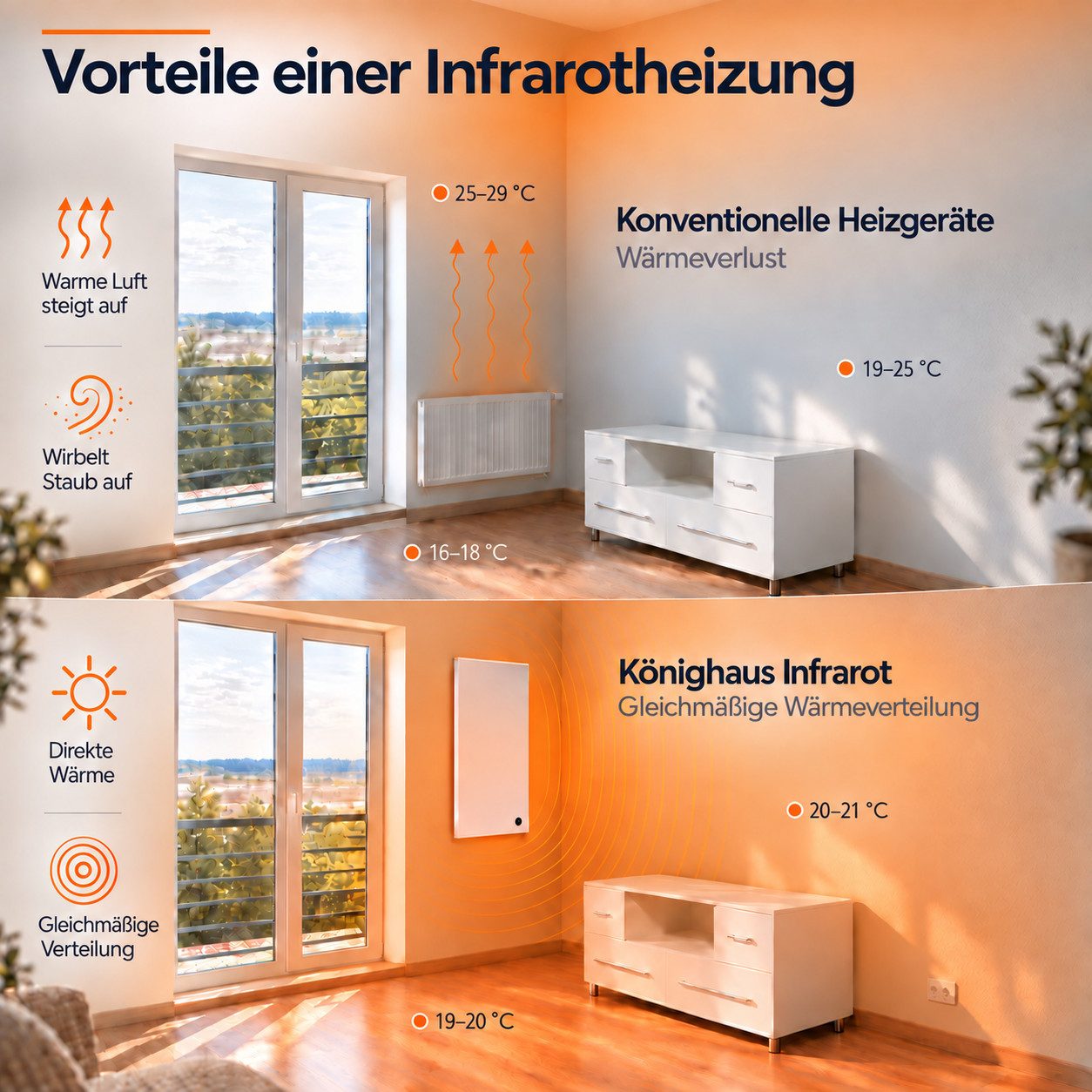 Könighaus Infrarotheizung Ambient Edition, hohe Effizienz, Made in Germany, sehr angenehme Strahlungswärme – Bild 5 von 5