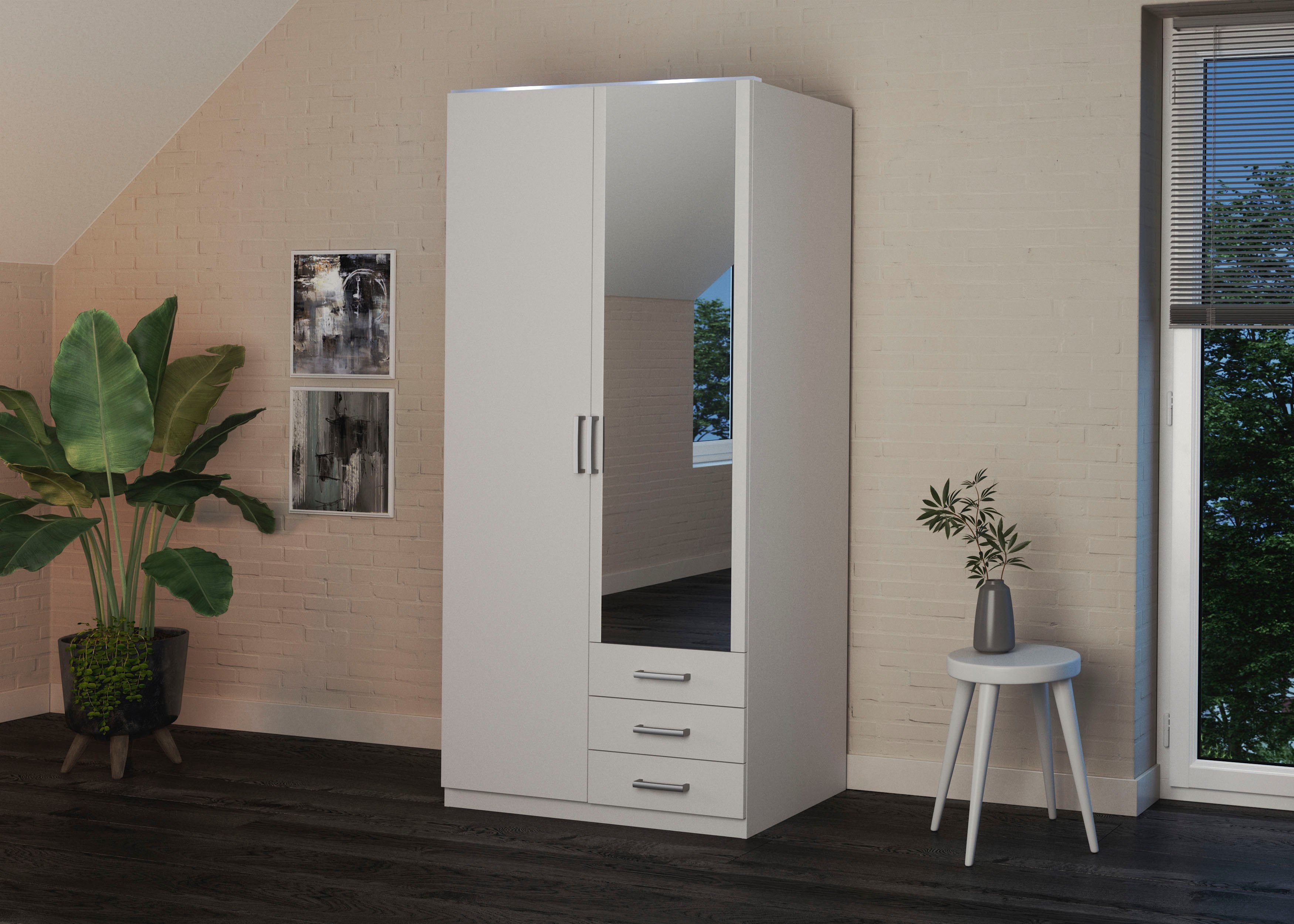 priess Kleiderschrank "Amsterdam", mit oder ohne LED-Beleuchtung günstig online kaufen