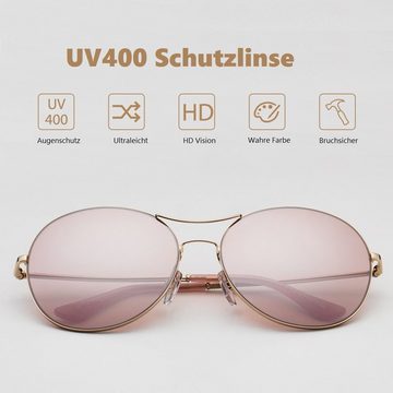 Elegear Pilotenbrille Fliegerbrille (Camping+NMD) Metallrahmen 100% UV400 Schutz