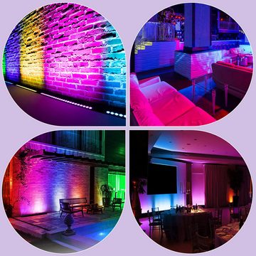 ZonQoonz LED Discolicht Wall Wash Partylicht für Bühnenlichter 72W LED RGB, LED, LED Beleuchtung Lichteffekte mit Fernbedienung
