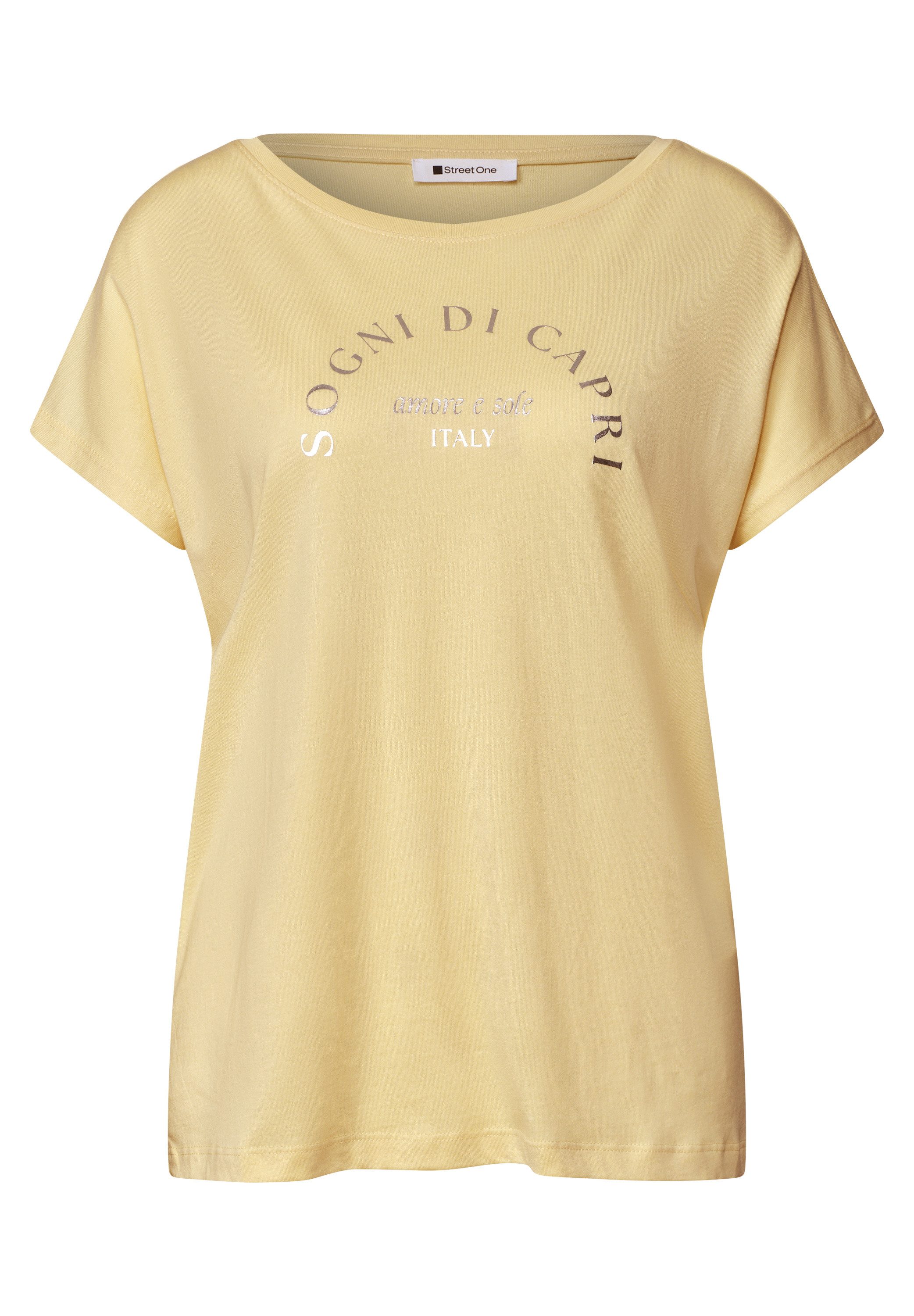 STREET ONE Shirttop Sommershirt mit Wording Artwork – Bild 4 von 5