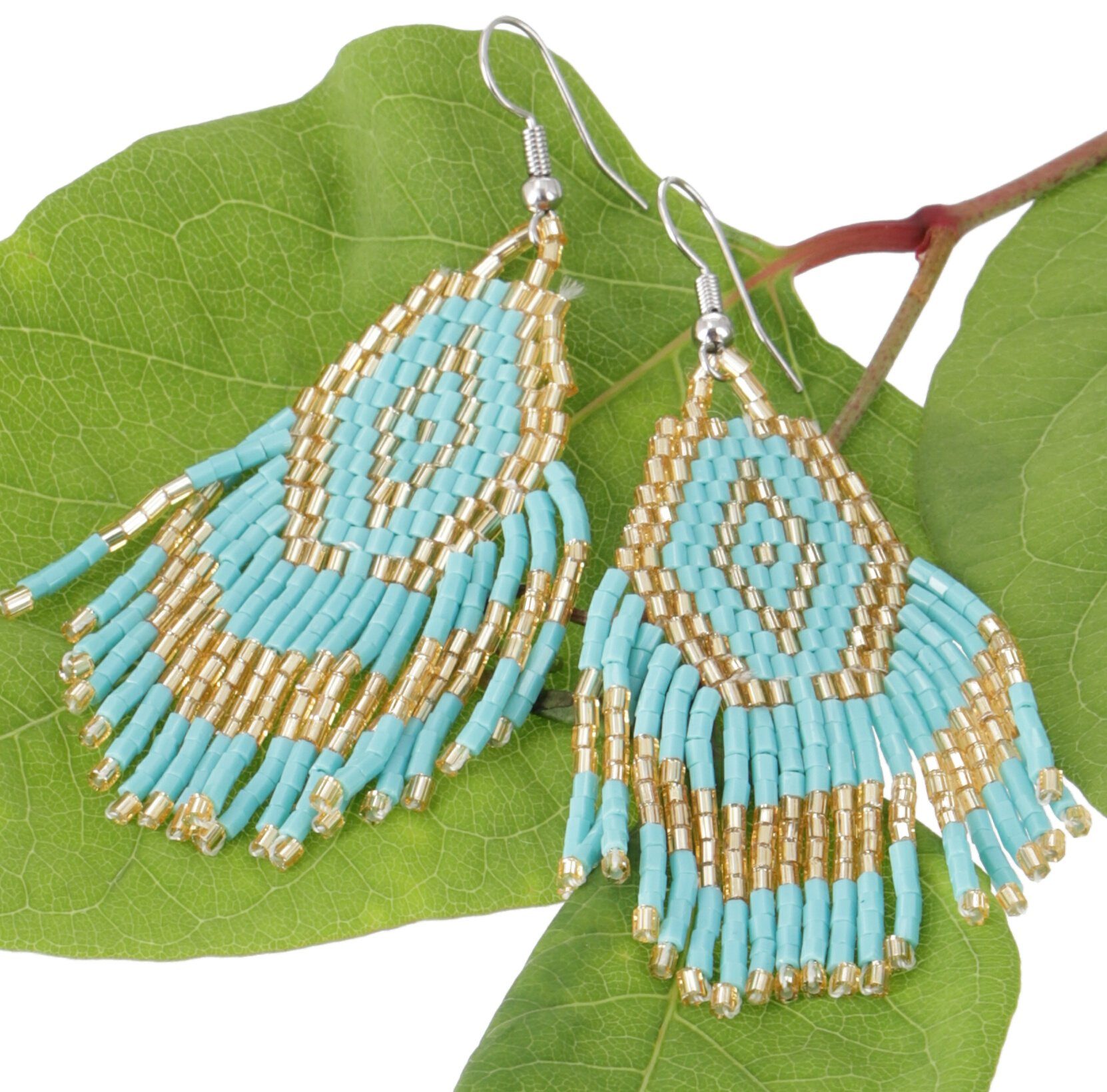 Guru-Shop Paar Ohrhänger Indigener Schmuck, Boho Ohrringe, Ethno.. günstig online kaufen