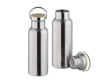 APS Thermoflasche, 2er-SET Thermosflaschen aus Edelstahl, Trinkflasche wandern, 500ml