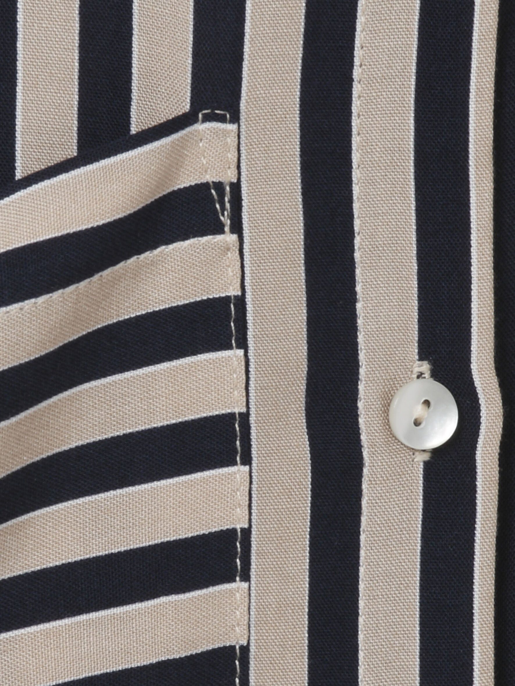 Allover-Muster mit Bluse Klassische Bluse FRAPP Moderne gestreiftem