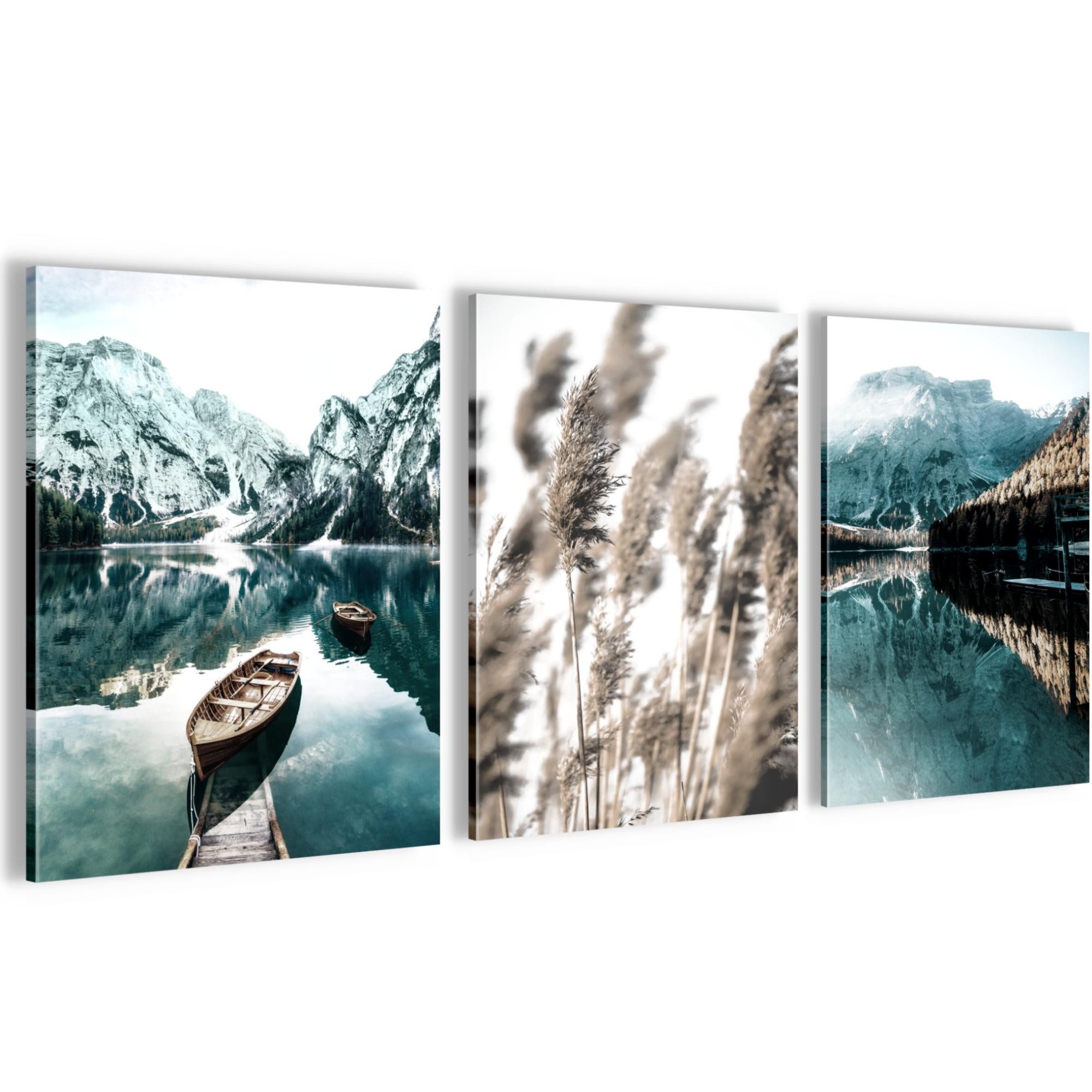 Novart Wandbild Boho Natur Landschaft Wohnzimmer Schlafzimmer Deko Bilderset, Natur