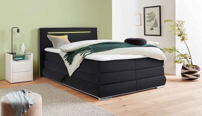 COLLECTION AB Boxspringbett, inkl. Bettkasten, LED-Beleuchtung und Topper
