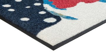 Fußmatte Robin, wash+dry by Kleen-Tex, rechteckig, Höhe: 7 mm, Schmutzfangmatte, Motiv Vogel, rutschhemmend, waschbar
