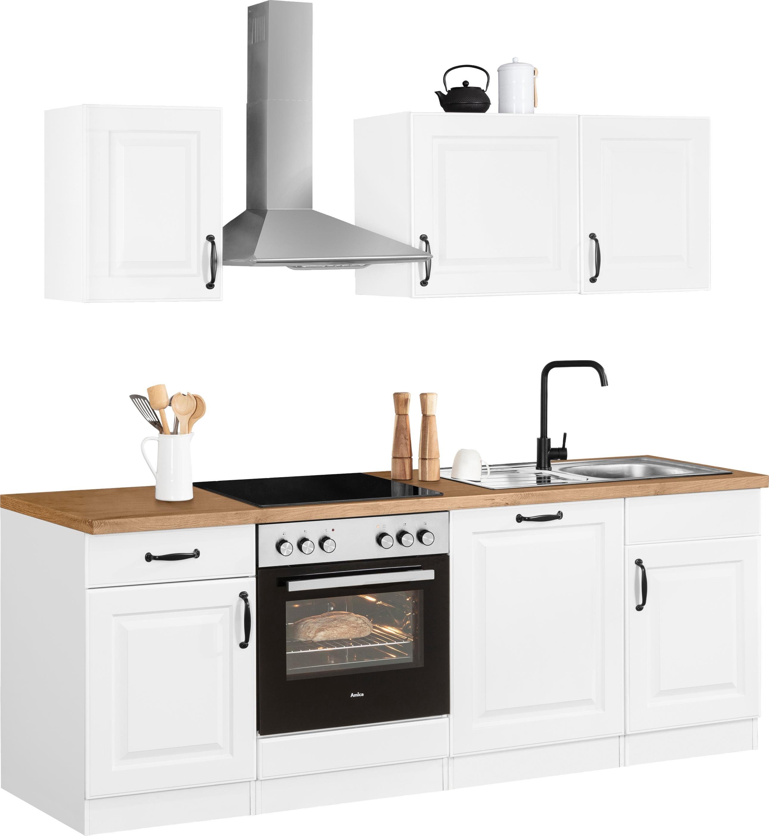 wiho Küchen Küchenzeile »Erla«, mit E-Geräten, Breite 220 cm, extra kurze  Lieferzeit online kaufen | OTTO