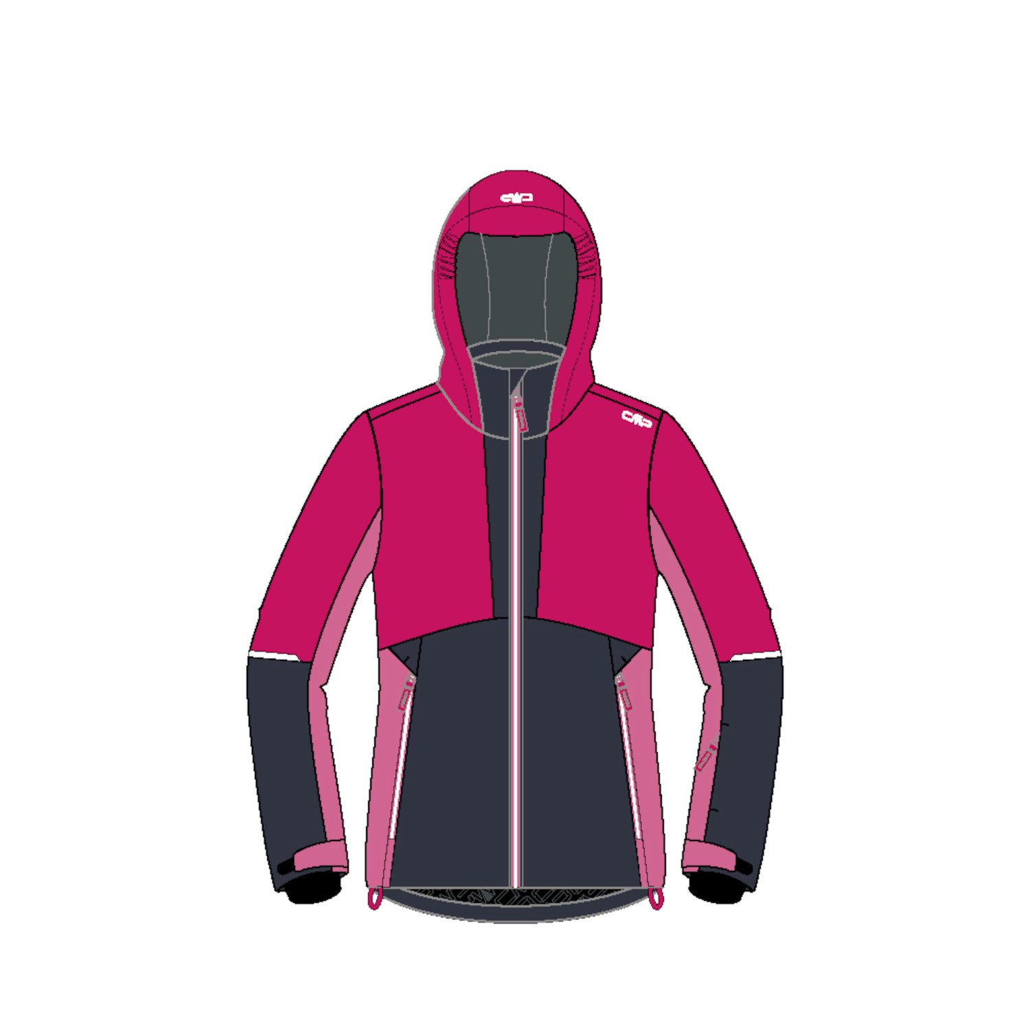 Skijacke CMP Mädchen Skijacke KID G JACKET FIX HOOD 33W0205