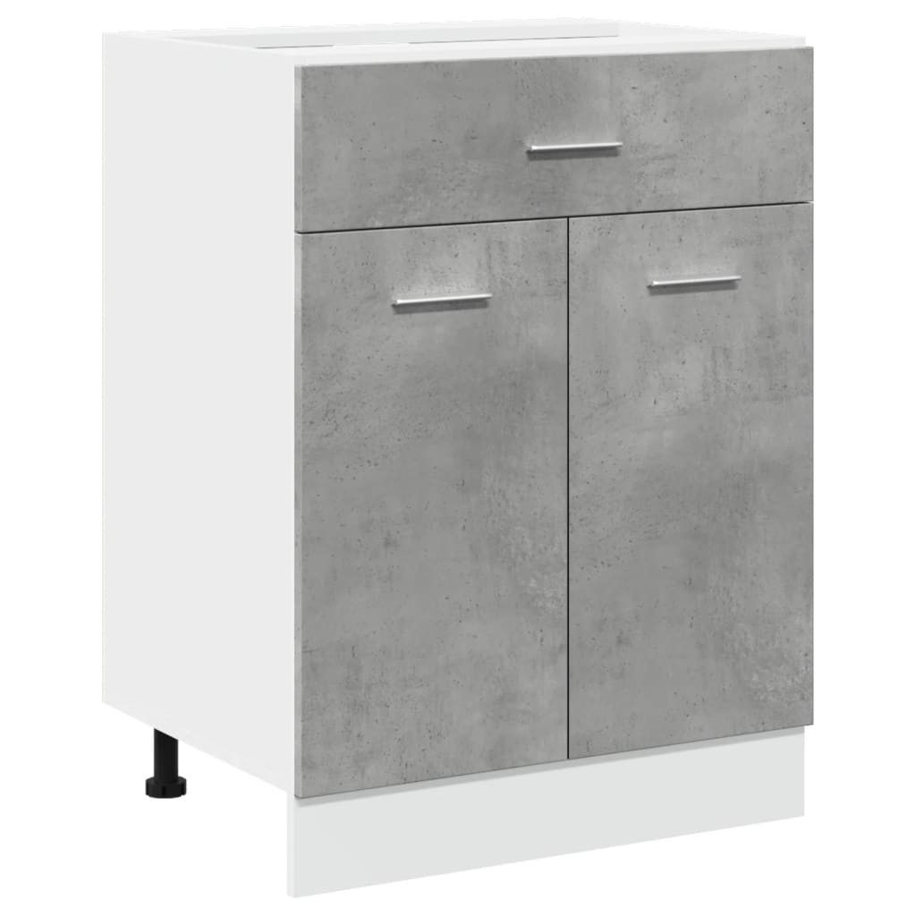 vidaXL Unterschrank Schubunterschrank Küchenschrank Betongrau 60x46x81,5 günstig online kaufen