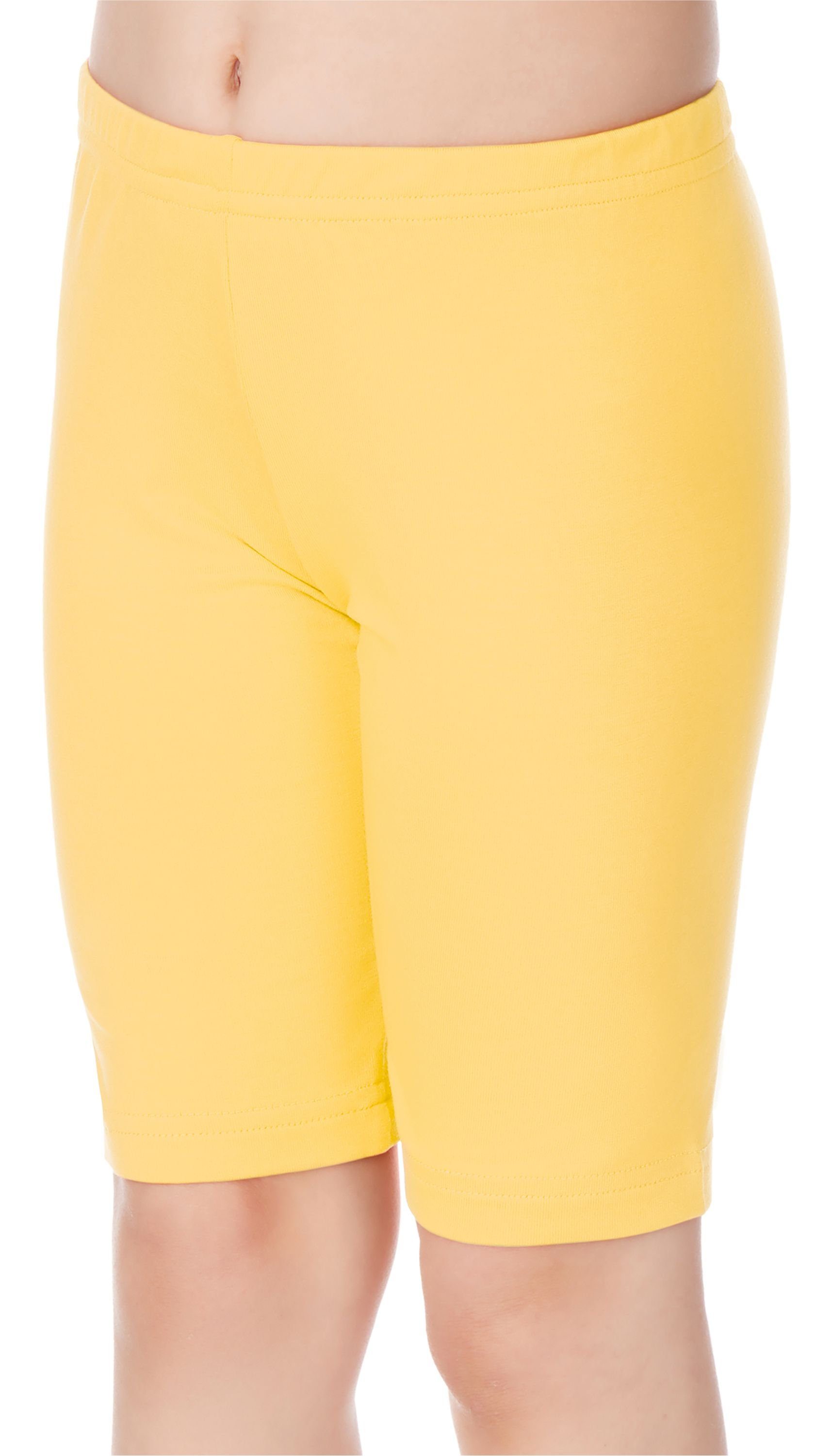 Bund Style Leggings elastischer Viskose Mädchen Kurze Leggings Gelb MS10-132 (1-tlg) Merry aus