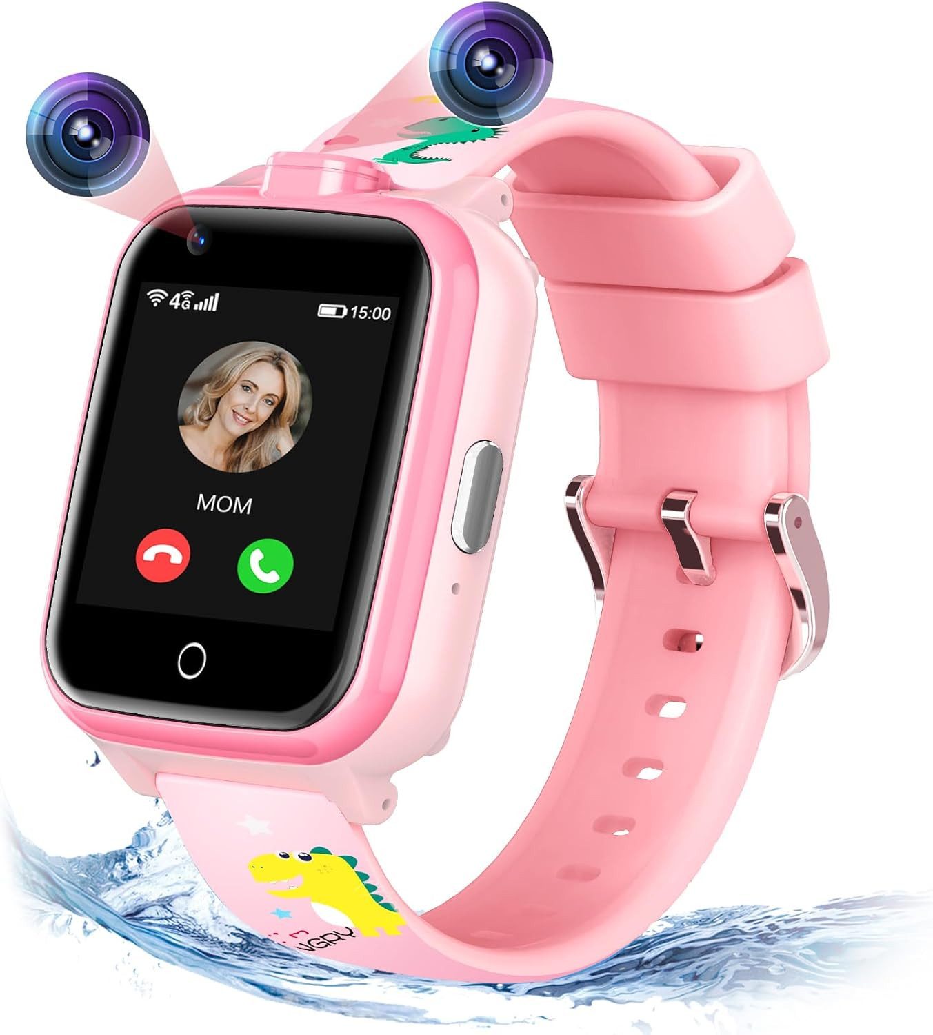 Jianyana Smartwatch (2,5 cm, sim-karte), 4G Kinder Smartwatch