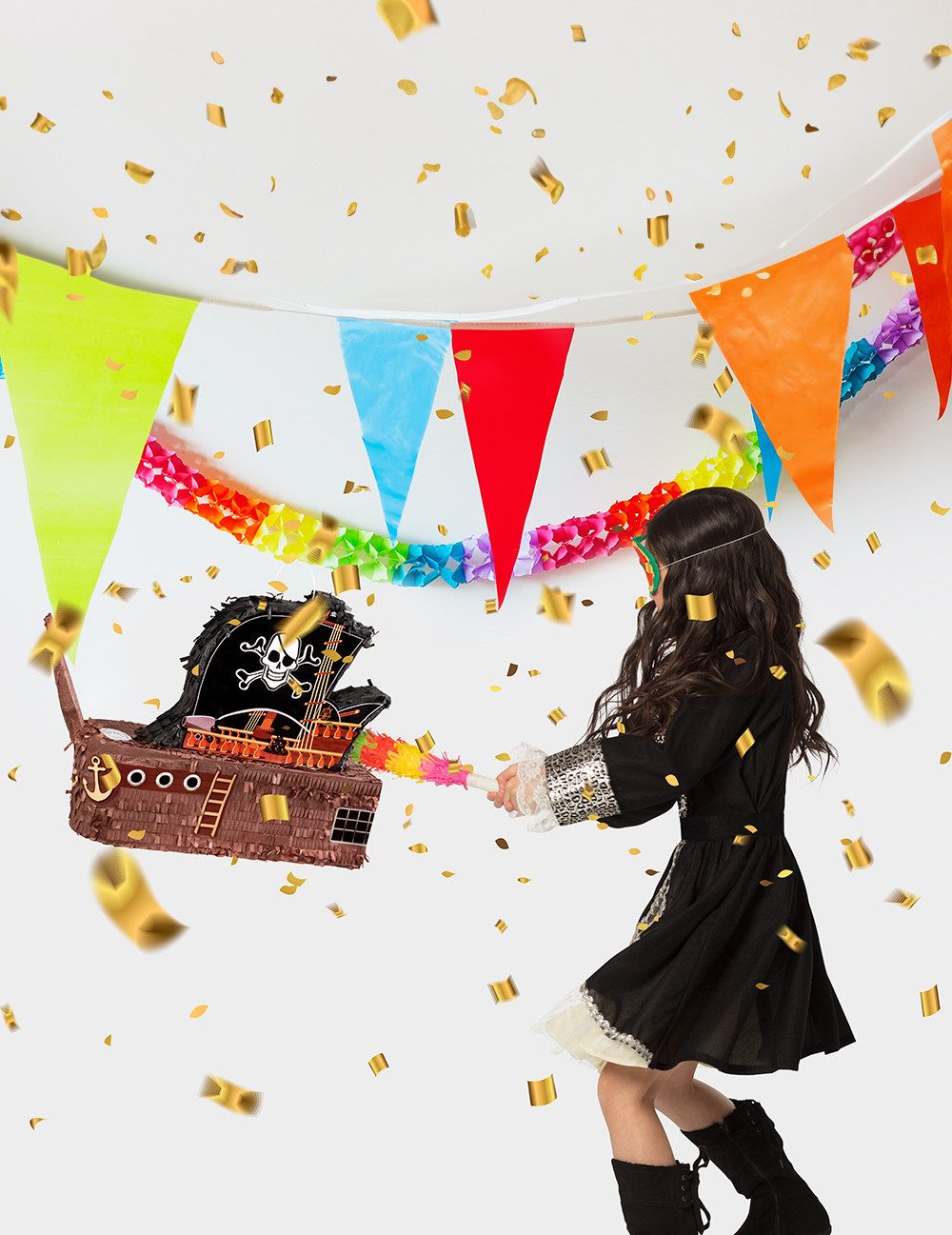 Boland Kostüm Piñata Schiff Piraten bunt