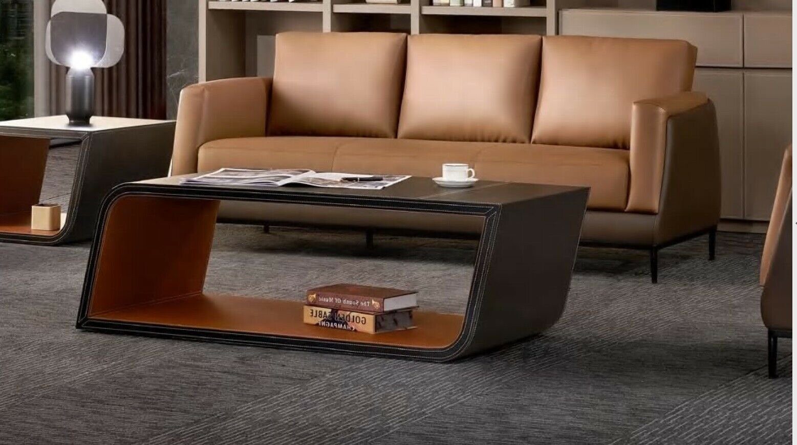 JVmoebel Sofa Braune Europe Made Büro Sitzer 3+1+1 Garnitur Moderne Sofa Ledermöbel, Set in luxus