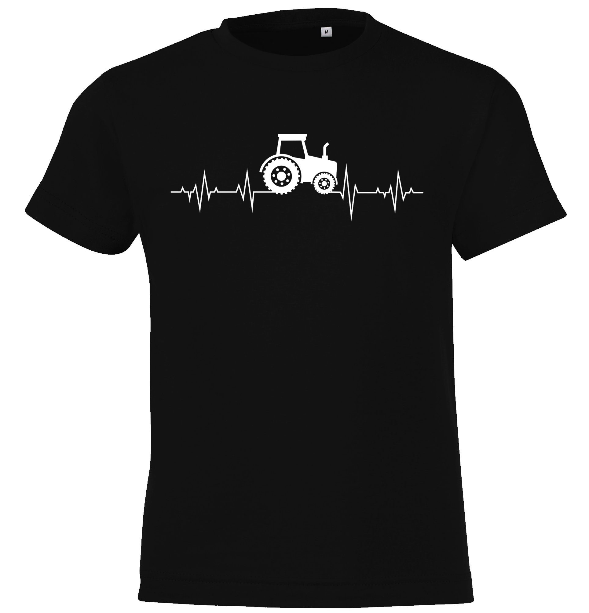 Youth Designz T-Shirt Heartbeat Traktor Kinder Shirt mit trendigem Frontprint Schwarz