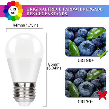 Nettlife LED-Leuchtmittel 4W RGB LED Smart Farbwechsel Birne Dimmbar mit Fernbedienung 2/4/6er, E27, 2 St., Warmweiß, Coloured Bulb 16 Colours 4 Dynamic Modes Enegiesparende