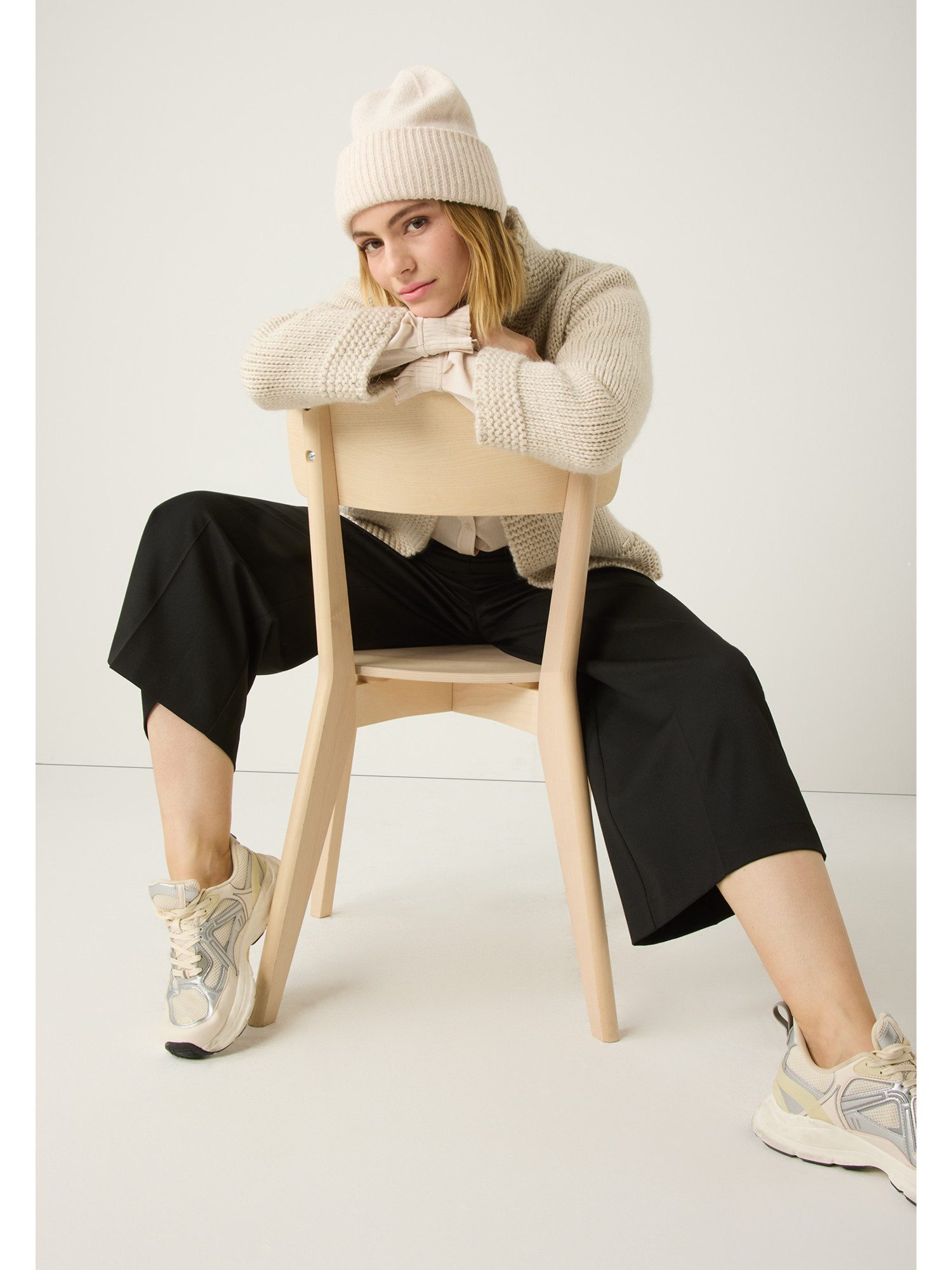 MORE&MORE Strickjacke 3/4-Arm-Cardigan mit Wollanteil