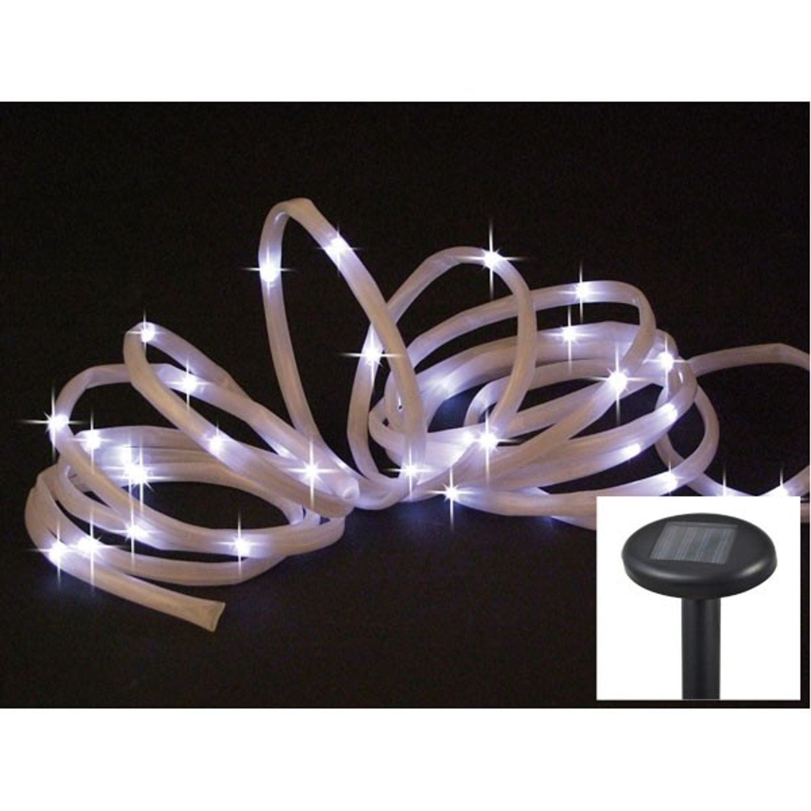 BURI Lichterkette Solarlichtschlauch 7m mit 50 LEDs
