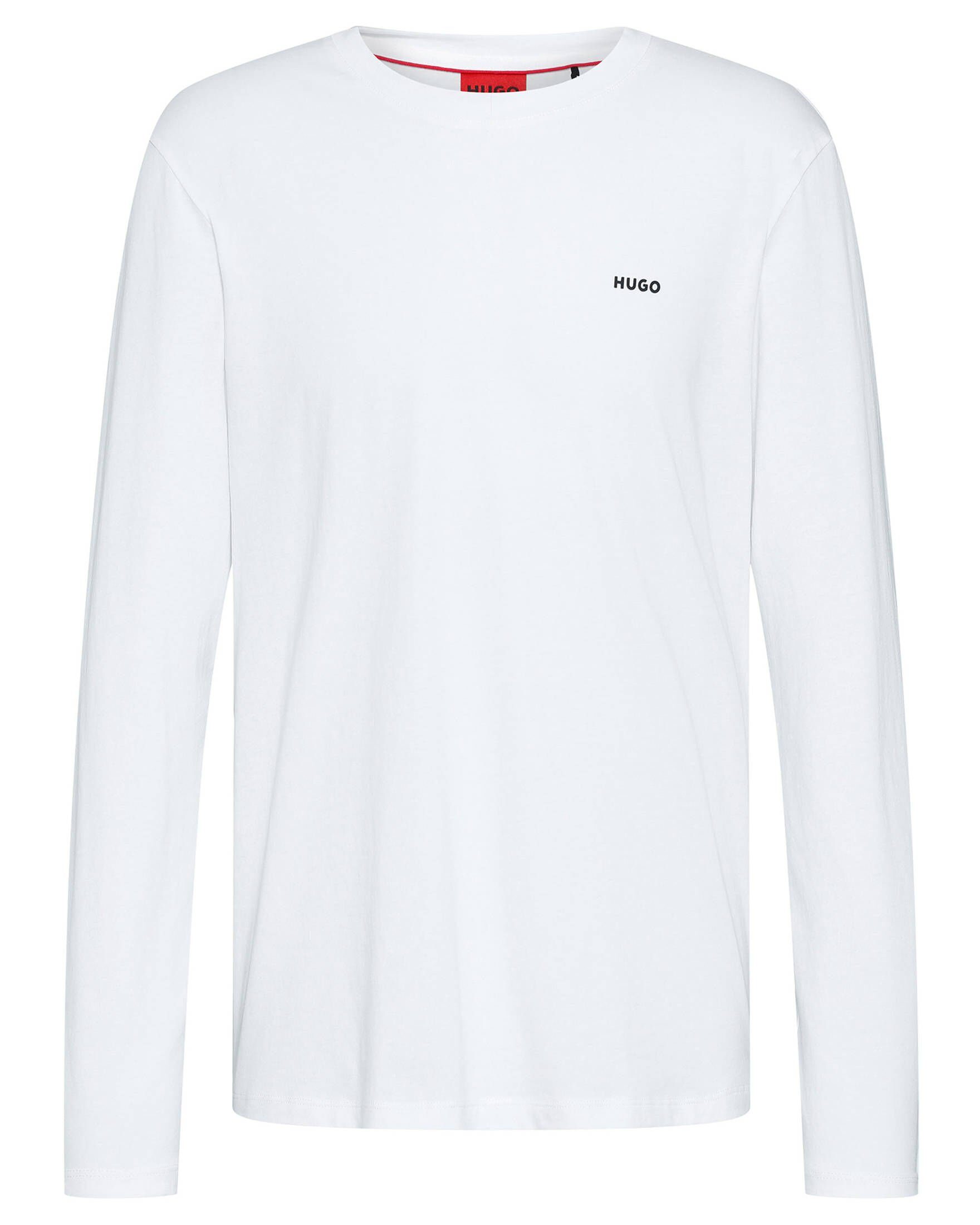 HUGO T-Shirt Herren Langarmshirt DEROL222 (1-tlg) weiss (10)