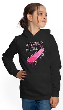 MyDesign24 Hoodie Kinder Kapuzensweater - Skater girl Kapuzenpulli mit Aufdruck, i526