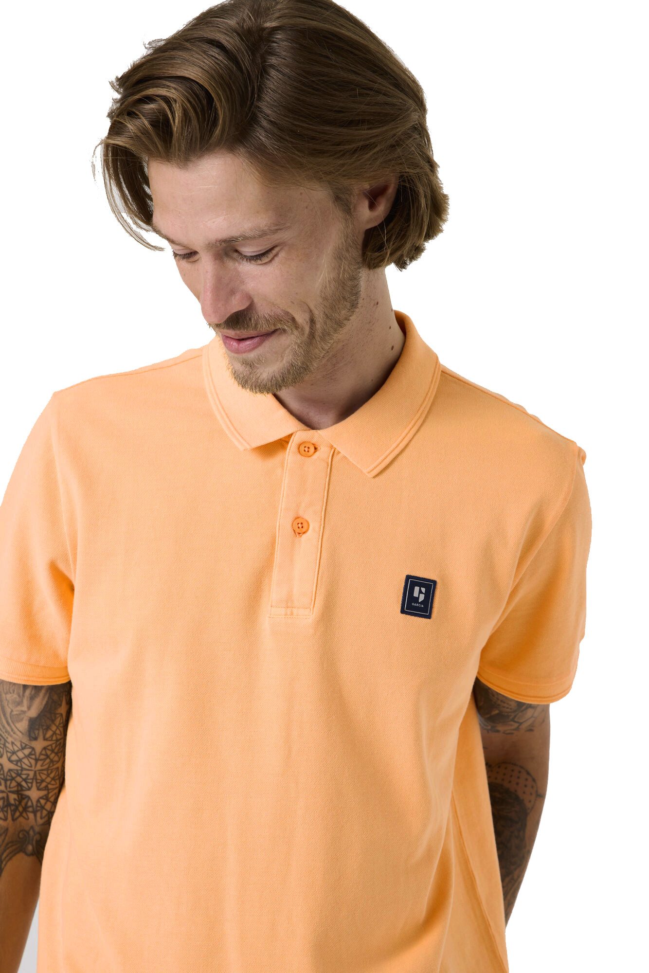 Garcia Poloshirt Garcia Herren Poloshirt - apricot (1-tlg)