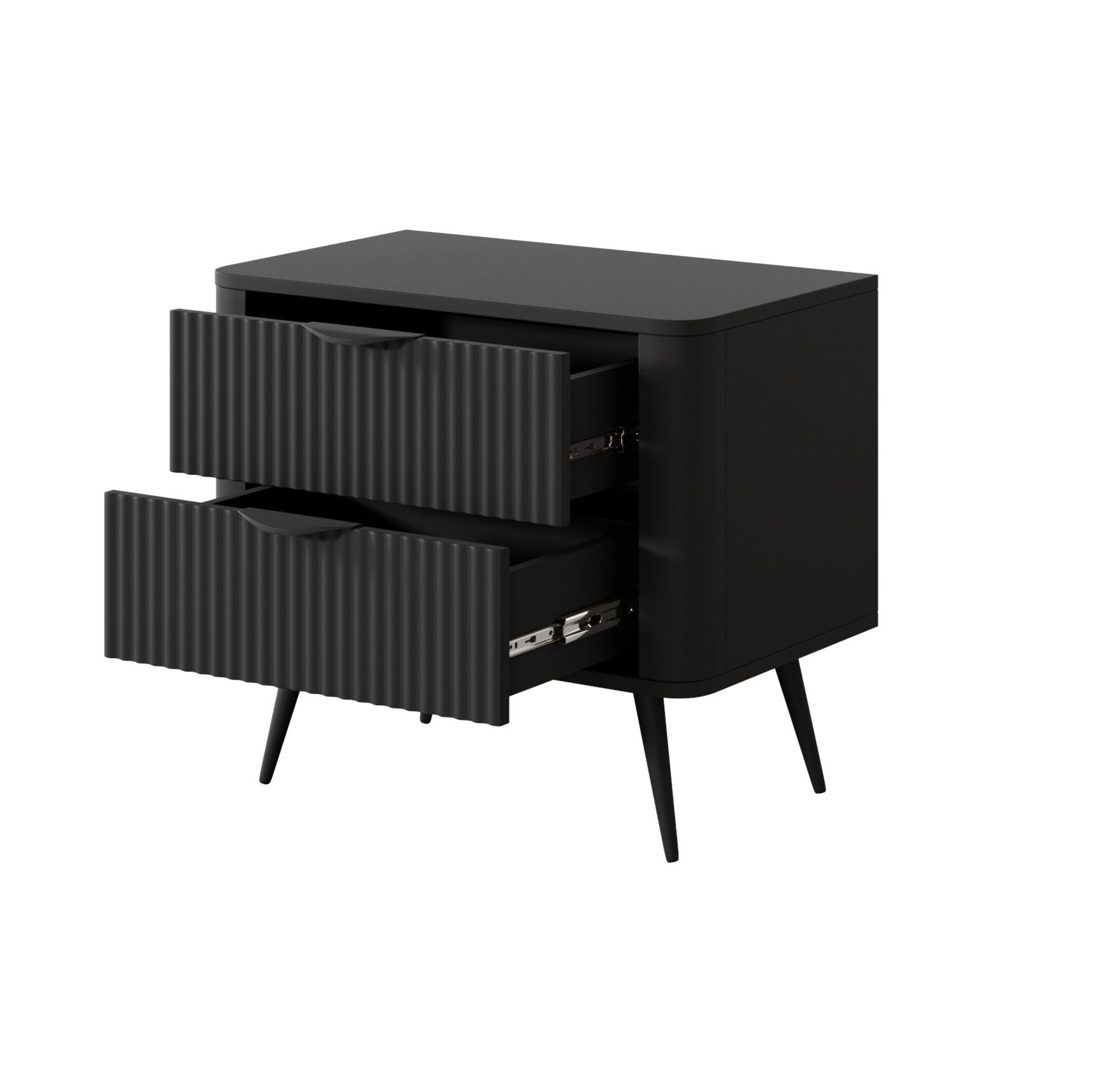 yourhouse24 Nachttisch mit Schublade LANTE 2S beige/gold, schwarz – Bild 4 von 5