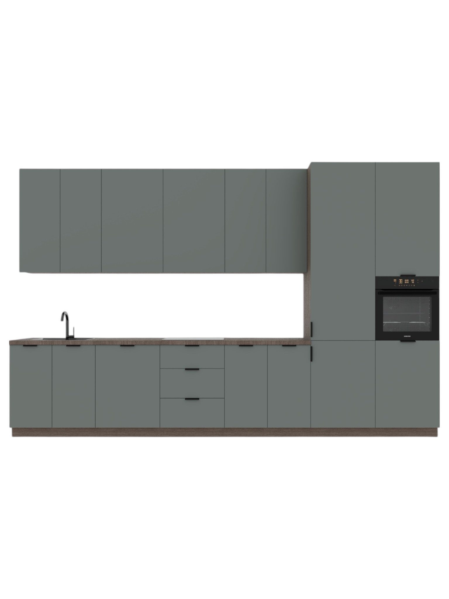 ROYAL24_MARKT Кухниzeile K87-G400 R - Sorento - Harmonische Kombination aus Stil und Funktion, (Komplett Set), Premium - Modern - Exzellent